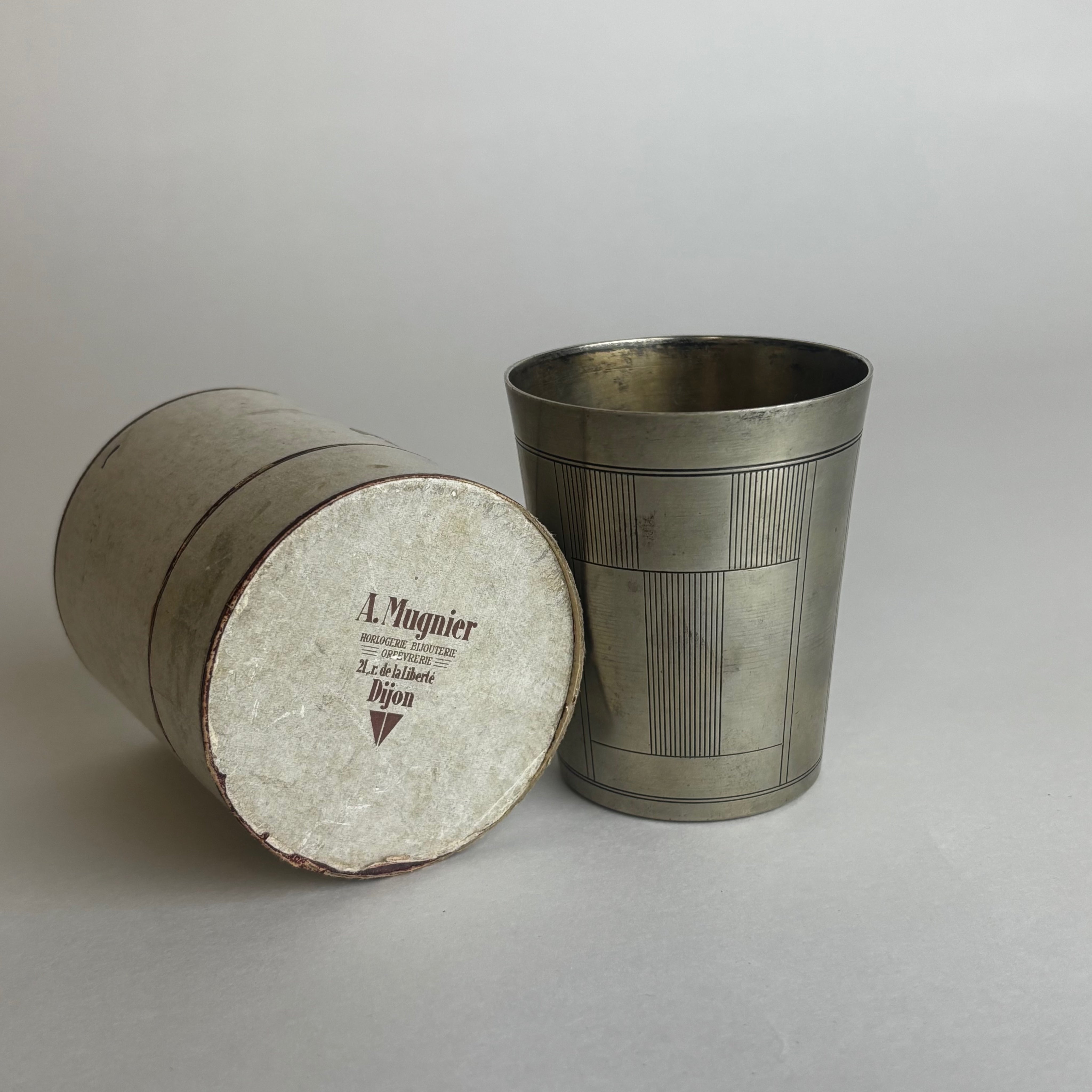 French Art Deco Tumbler W/ Original Box — lifestyle setting