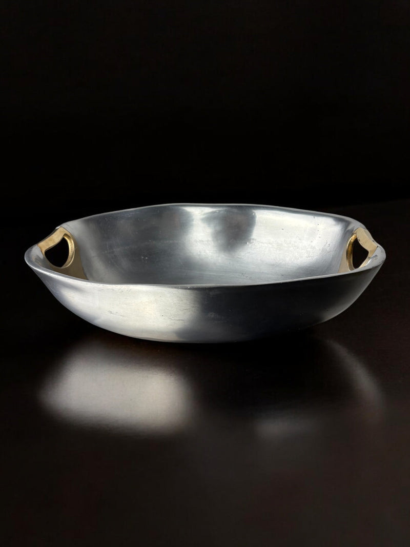 Brutalist Centerpiece by Ardisur, Spain, circa 1970's by Malamar Studio | The Oblist — handcrafted aluminum dish