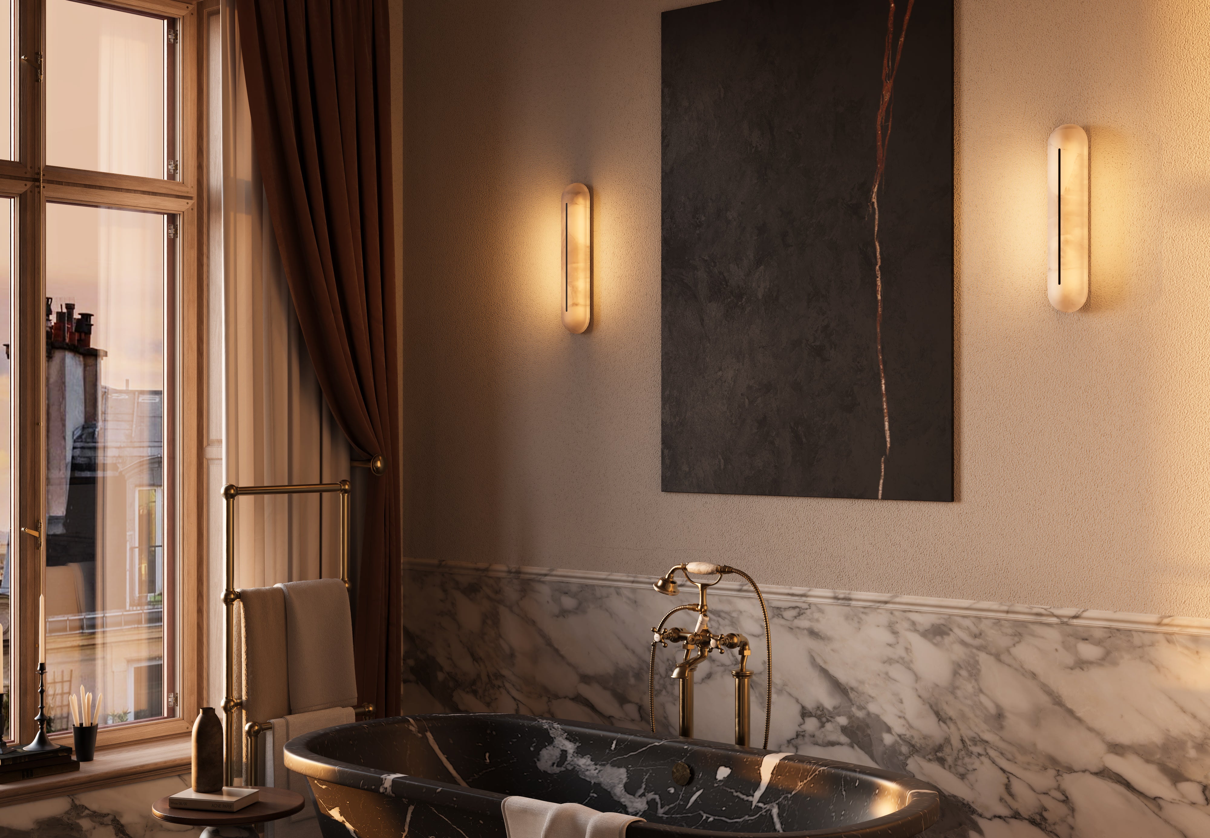 Contemporary Lighting in Alabaster - Hepworth Collection by CTO Lighting | The Oblist