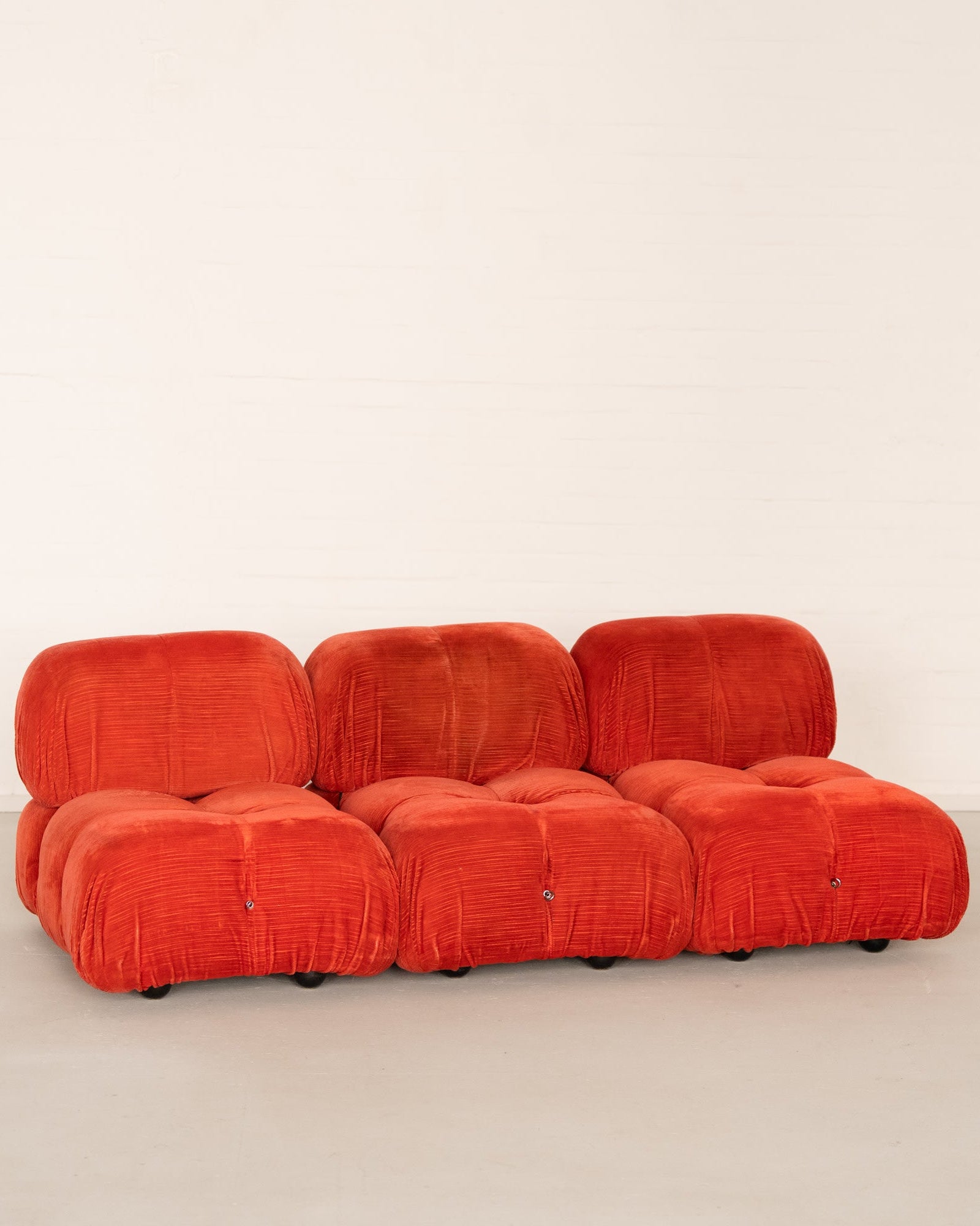 Camaleonda Modular Sofa by Mario Bellini for B&B Italia — close-up of orange fabric upholstery