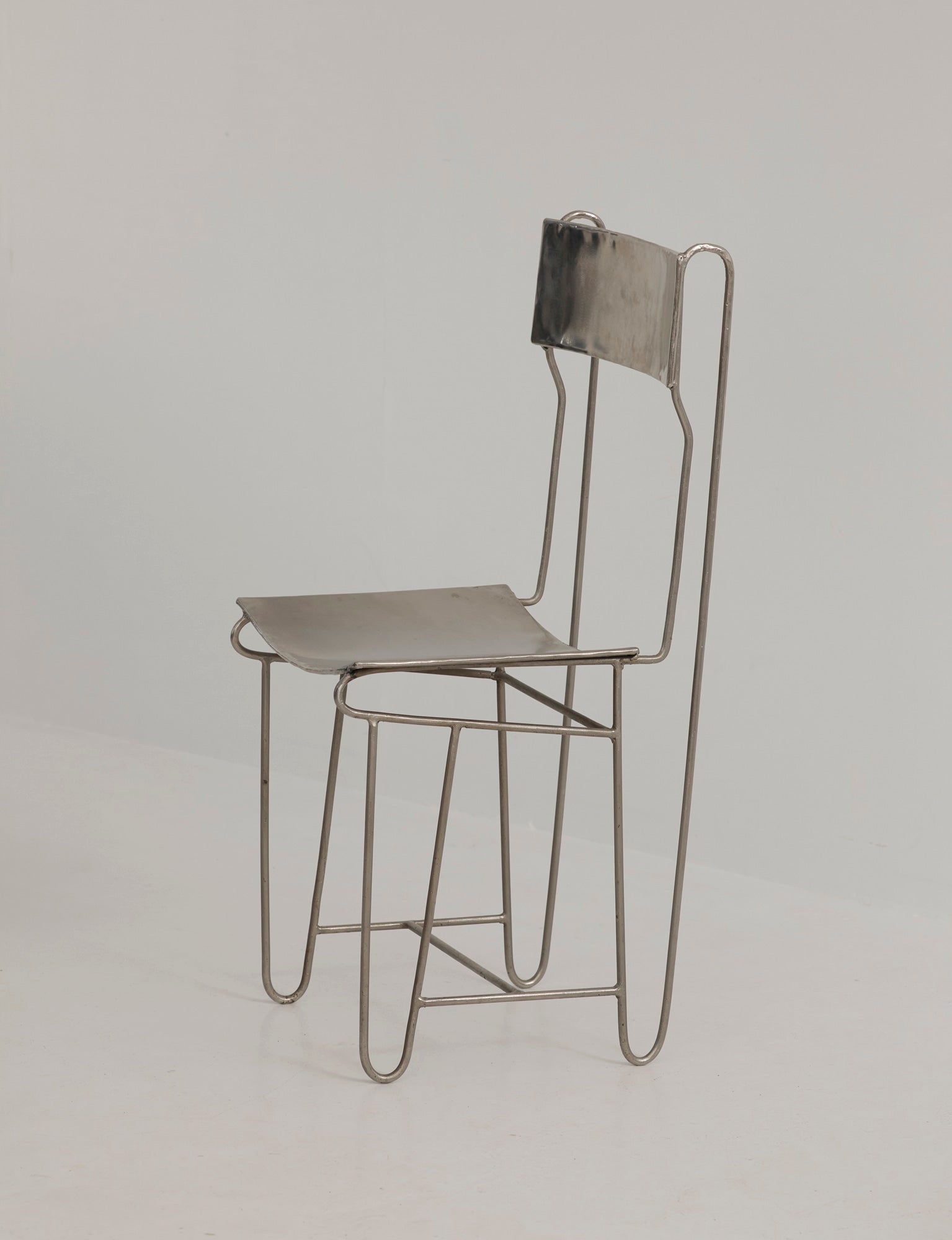 Set of 4 Metal Artist Dining Chairs from France Circa 1960-70