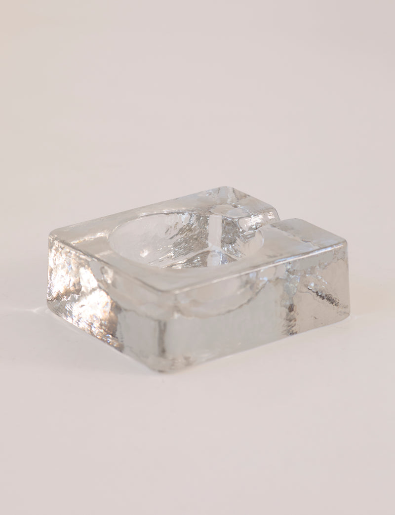 Scandinavian Clear Ashtray in Glass by DIG IN JAPAN | The Oblist — handcrafted glass design