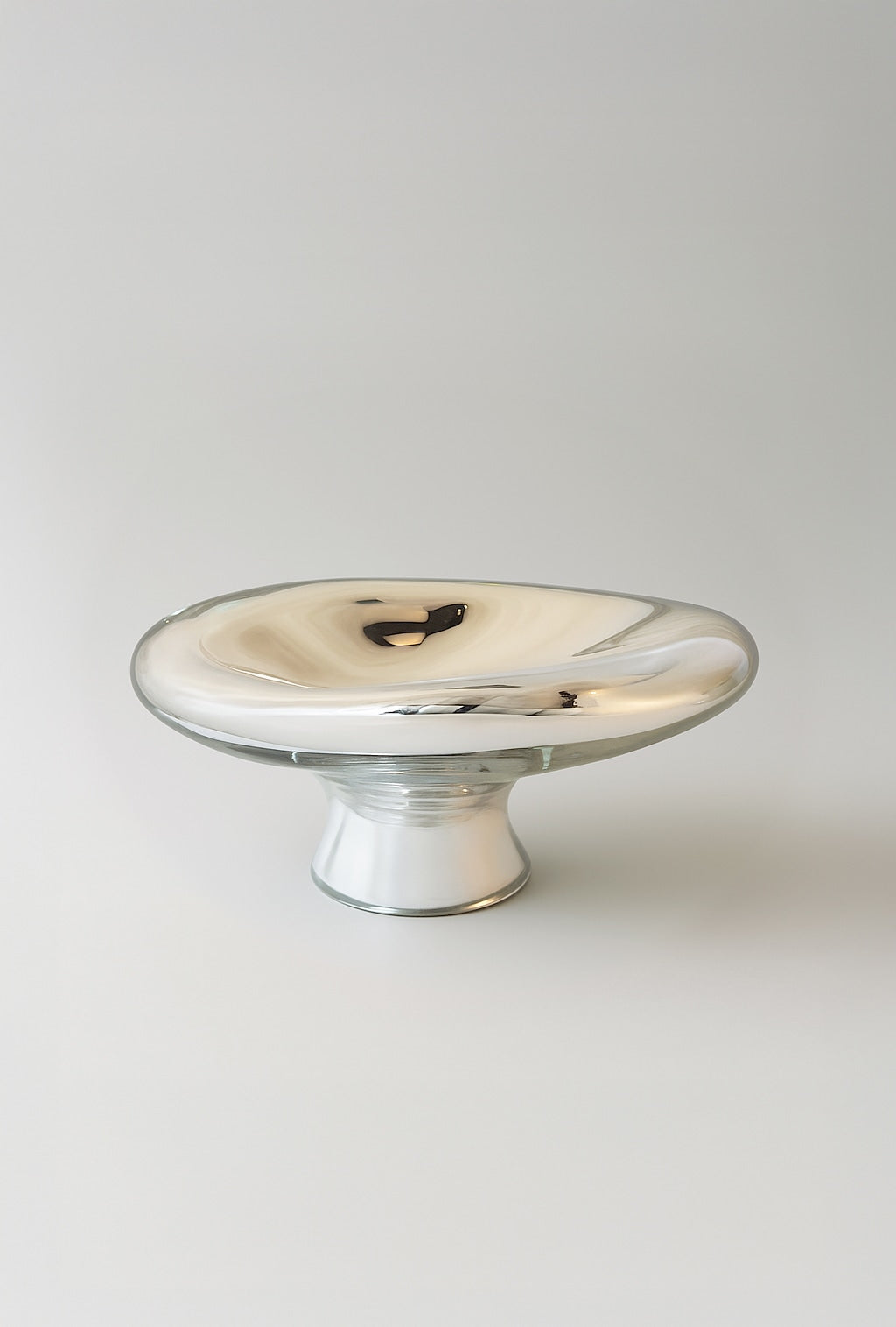 Sylve Mirror Plate — side angle showing reflective silver surface