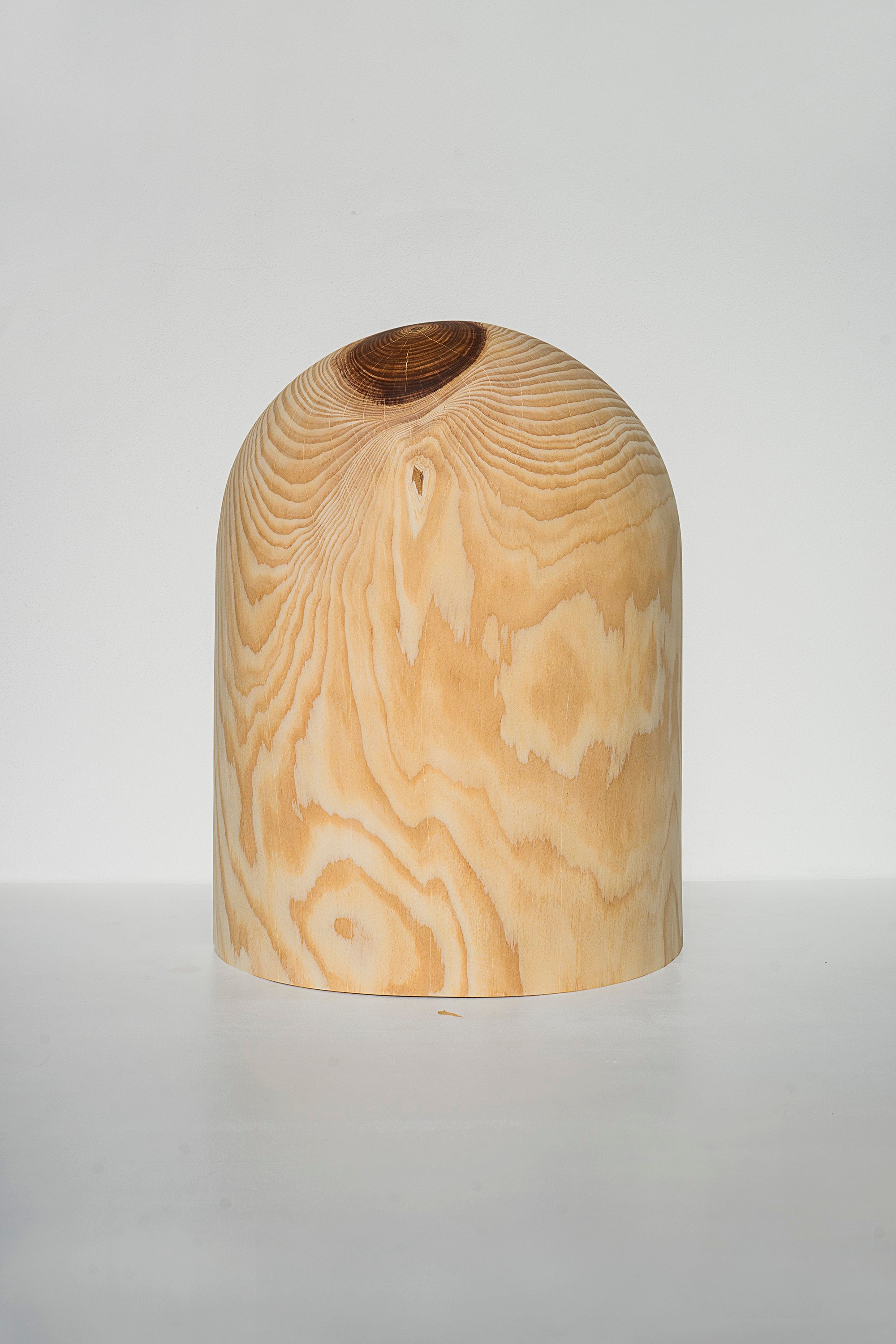 Sculptures — back view of natural wood grain finish