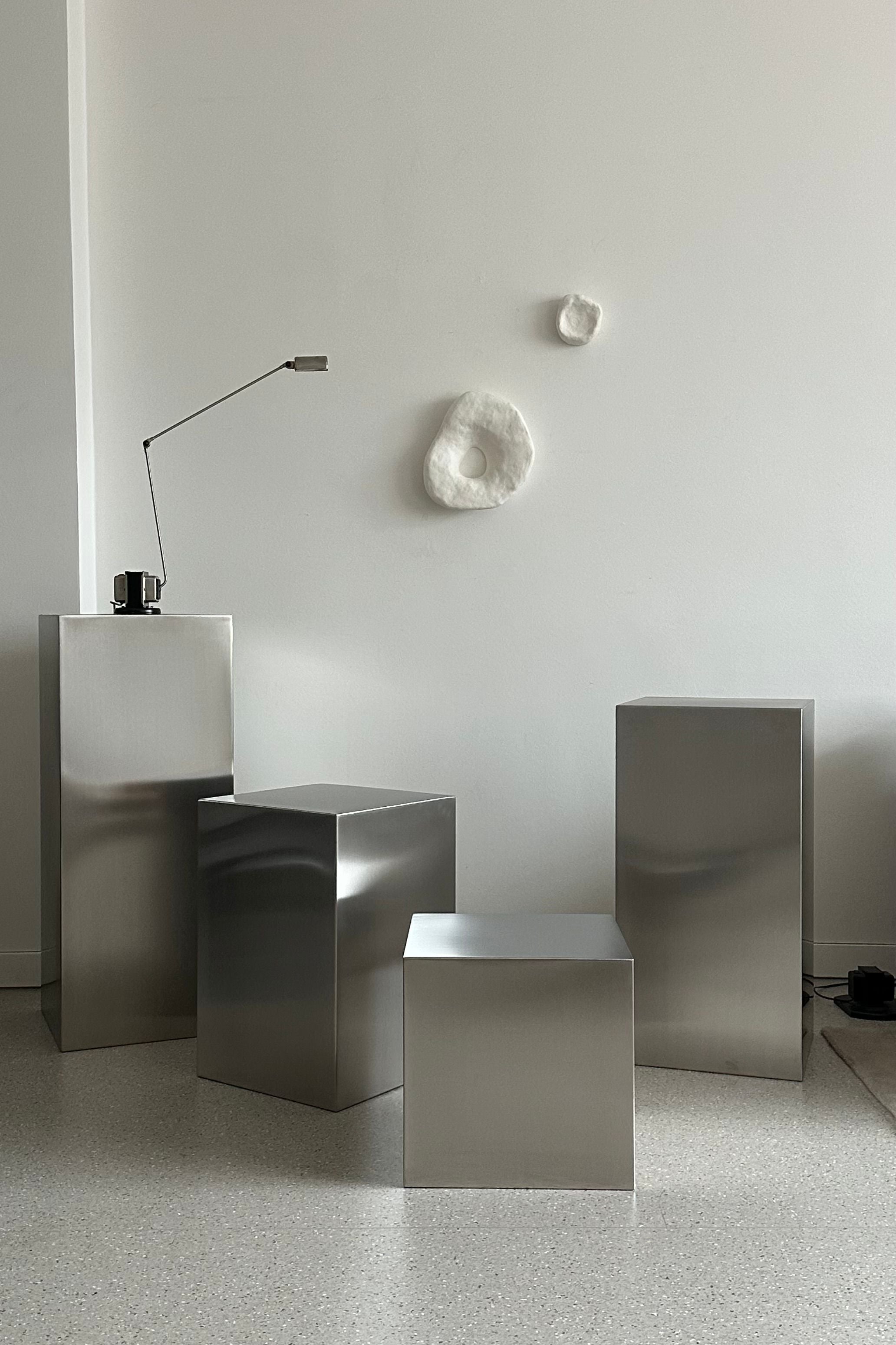 'NOSTALGIA' stainless steel cube