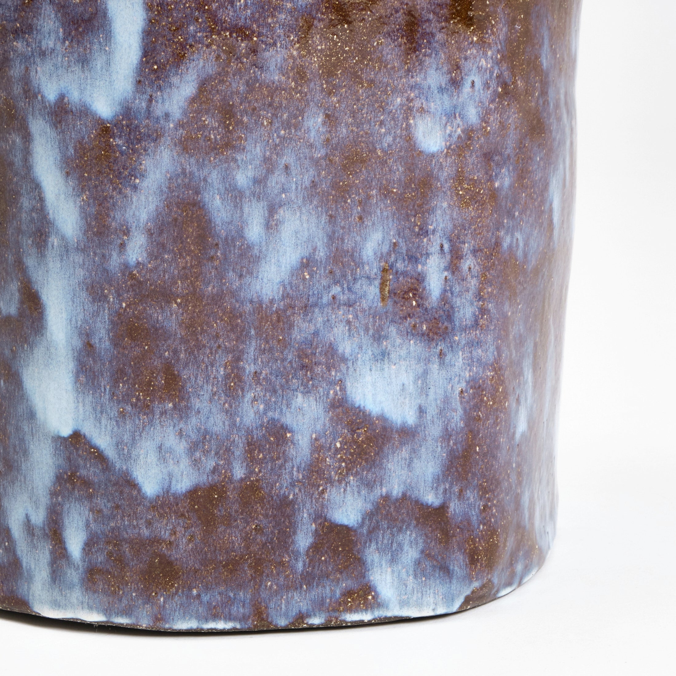 Ceramic Side Table (small) — close-up of glossy blue ceramic surface