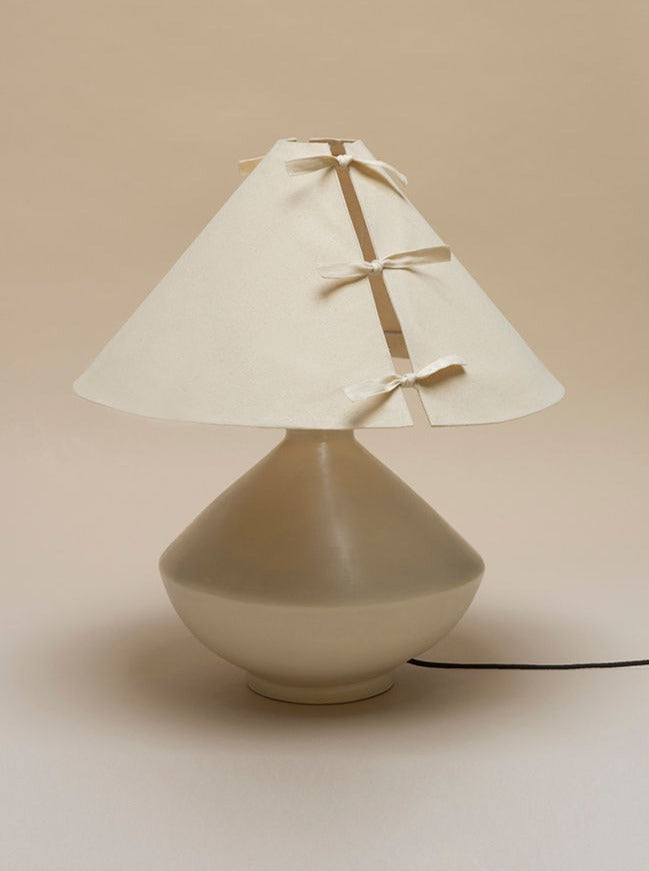 Bone Ceramic Large Lamp