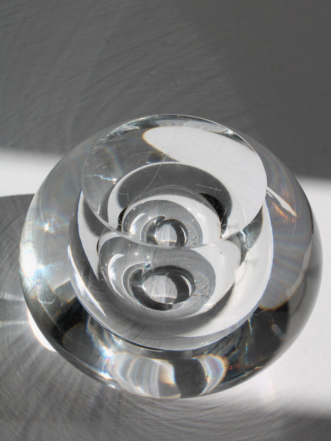 Vase Timo Sarpaneva Crystal 1960s Glass Vase | The Oblist