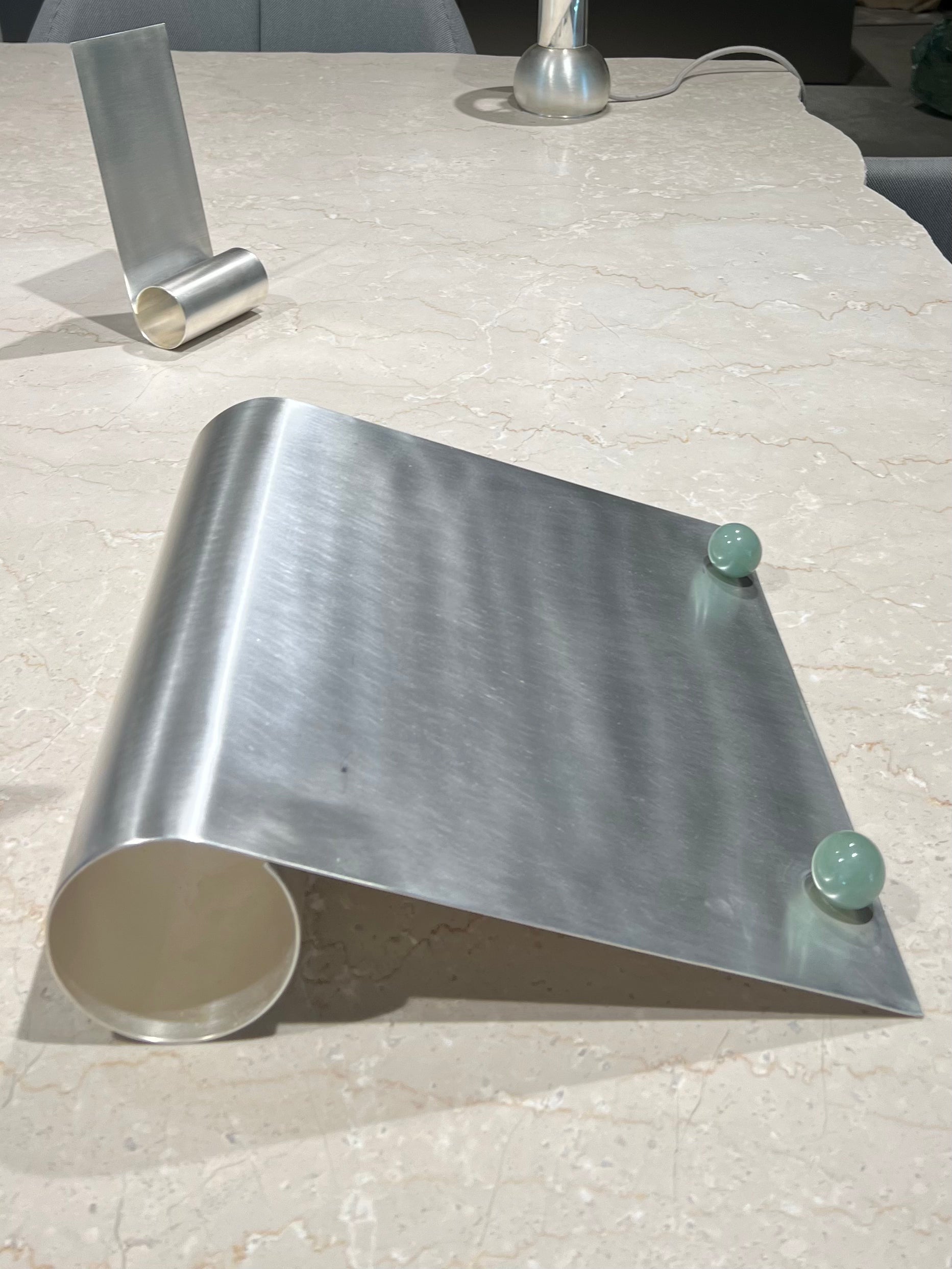 Silver Plated Brass Ipad Holder — side angle