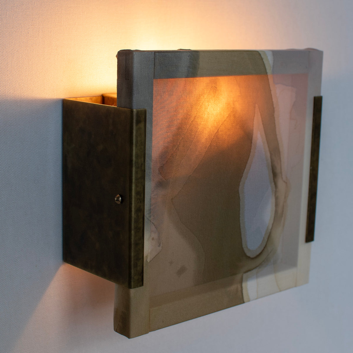Hand-Painted Silk Instinct Sconce 07/12 — side angle