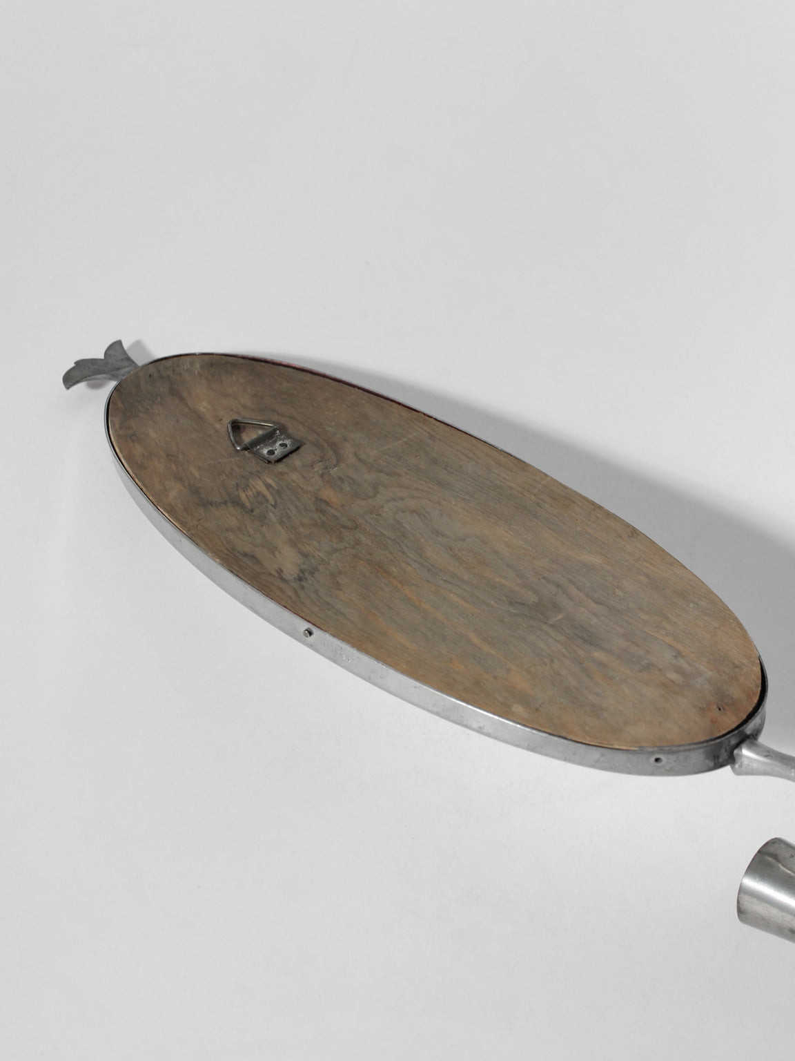 Art Deco Pewter Wall Mirror-Candle Holder, 1930s, Sweden