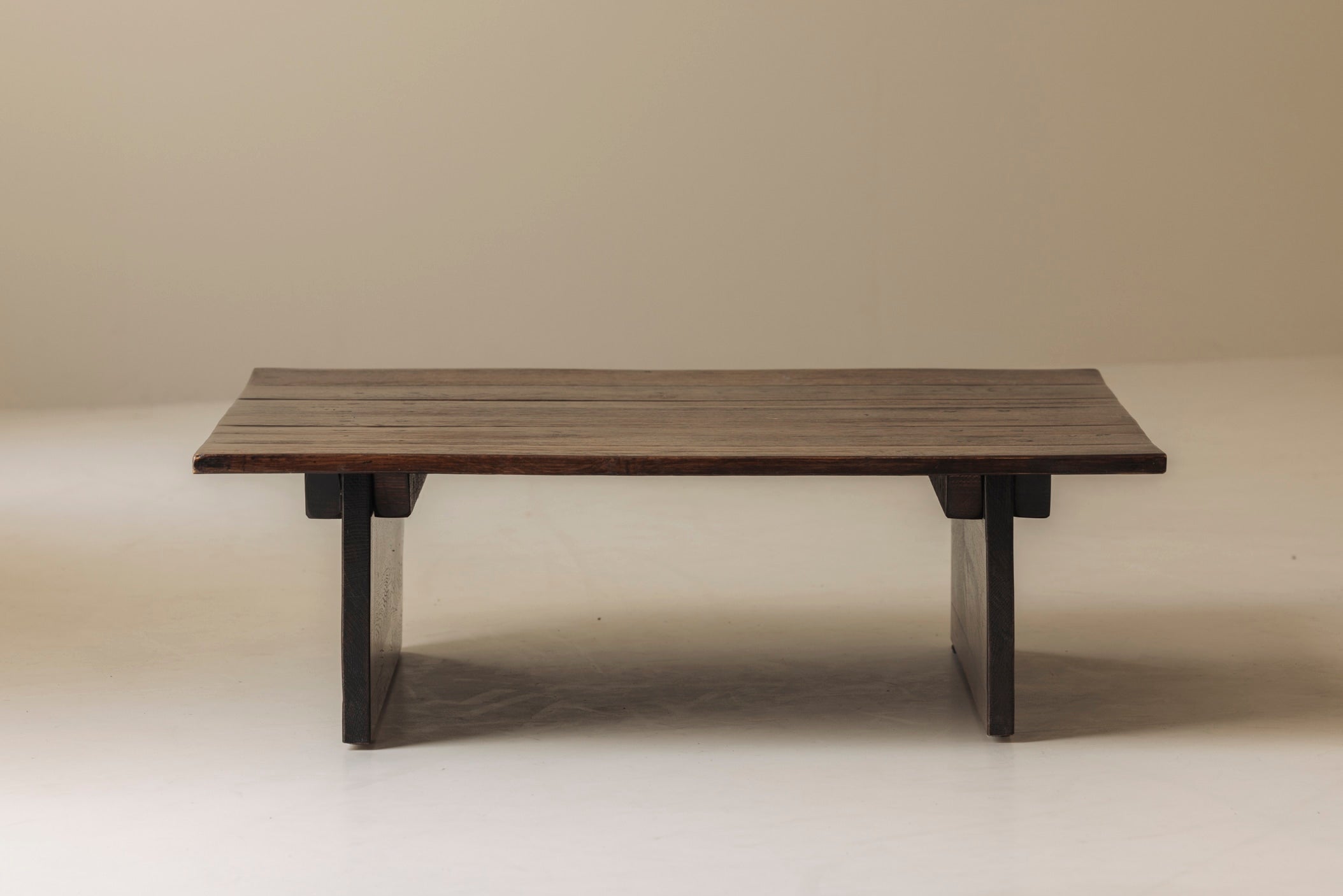 French Brutalist Square Coffee Table, 1970s — view 9