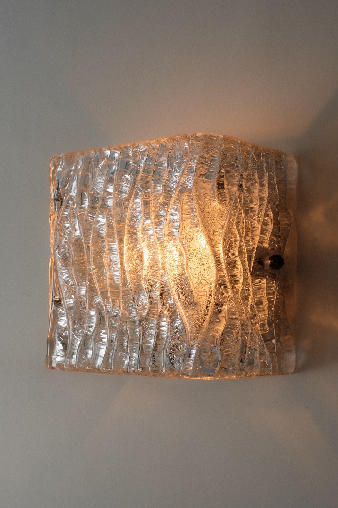 Textured Ice Glass Wall Light by J. T. Kalmar by septembre studios | The Oblist
