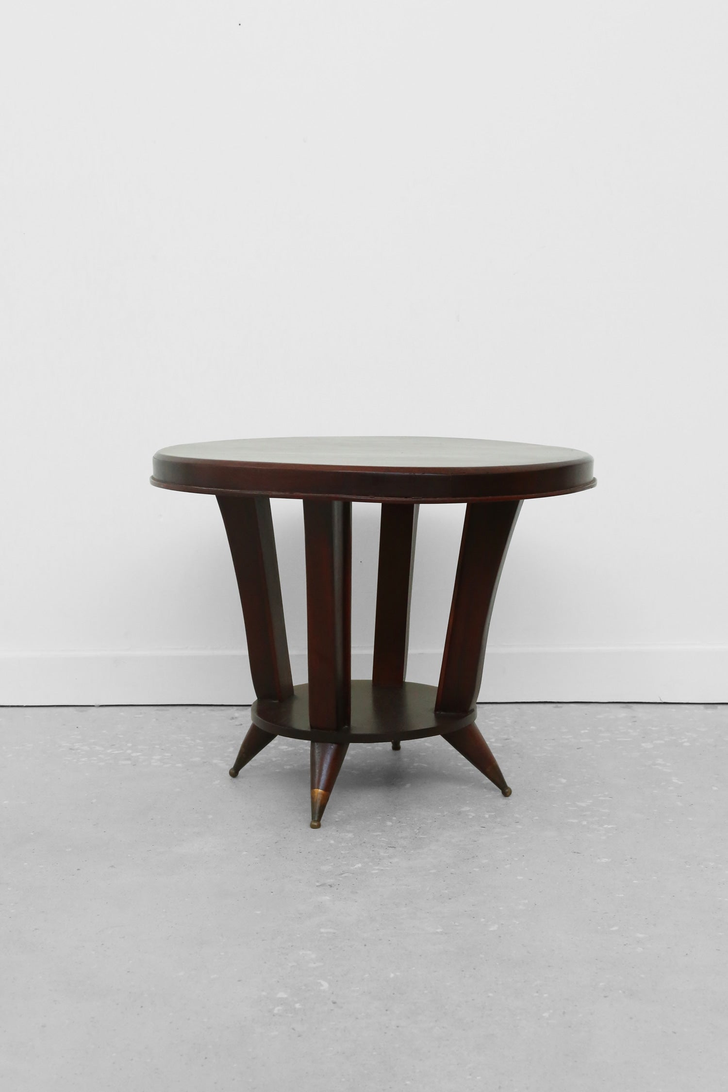 Secession Style Wood Side Table — lifestyle setting