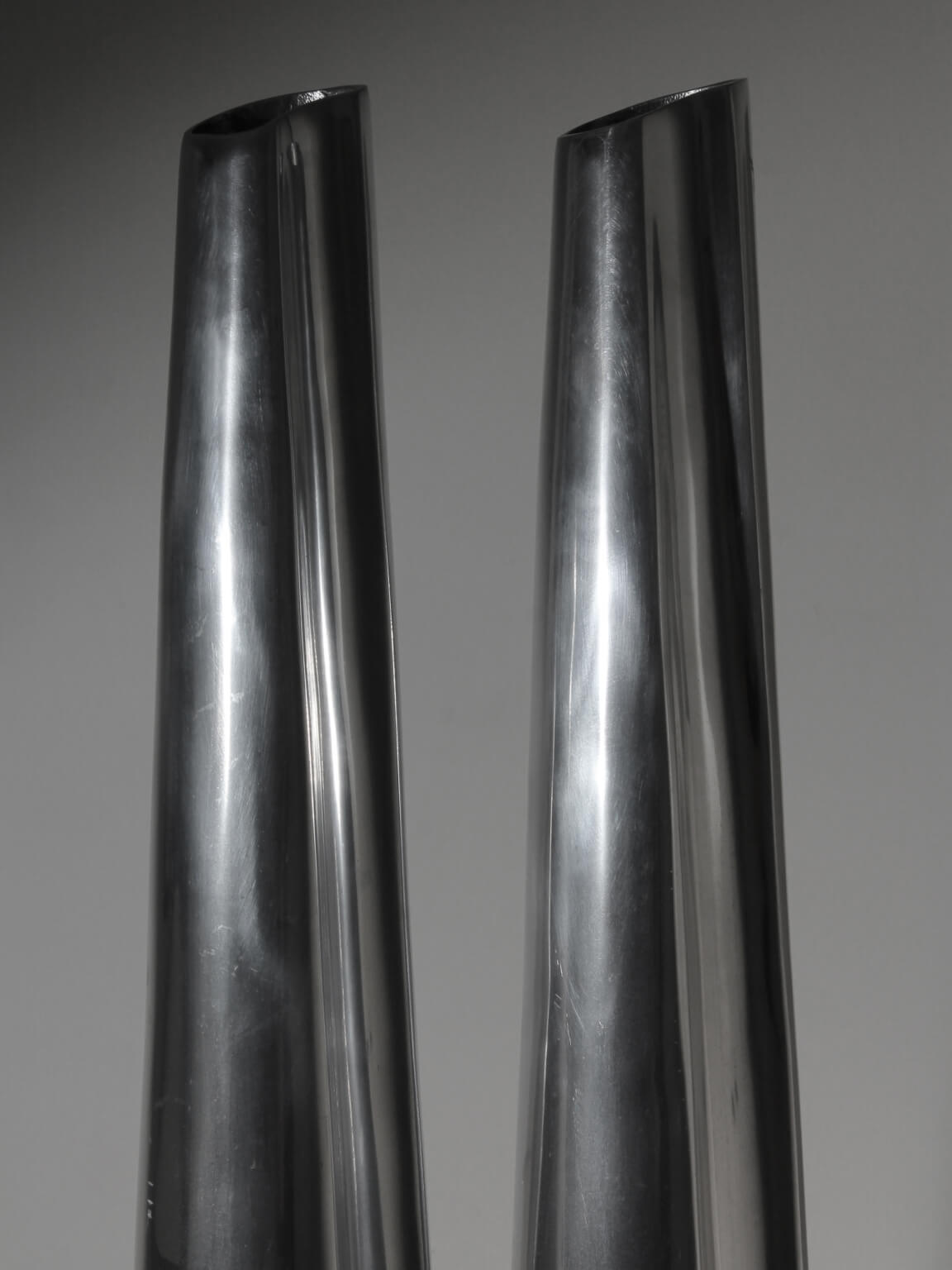 Contemporary Aluminum Extra Tall Vases Set — lifestyle setting