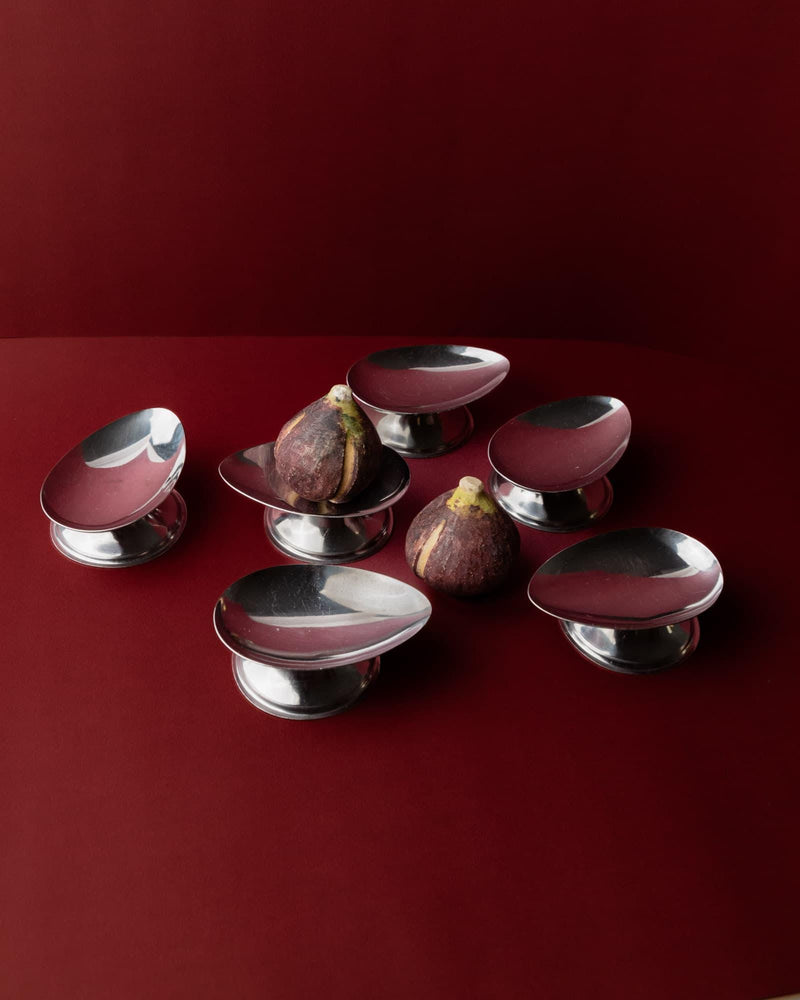 1970s Stainless Steel Bowls, Set of 6 by Bottega Jacobs | The Oblist — polished silver finish