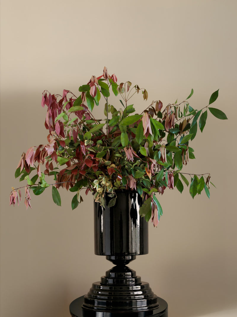 Art Deco Vase in Black glossy Metal by CASPAL | The Oblist