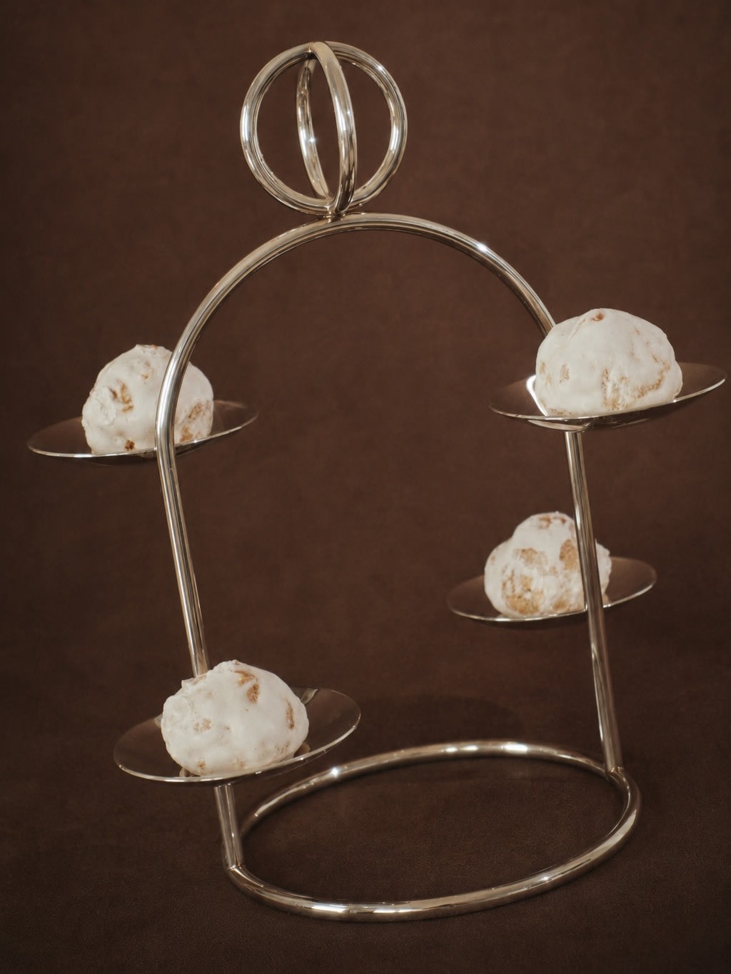 Sulptural Silver-Plated Candy Holder by Ercuis — detail view