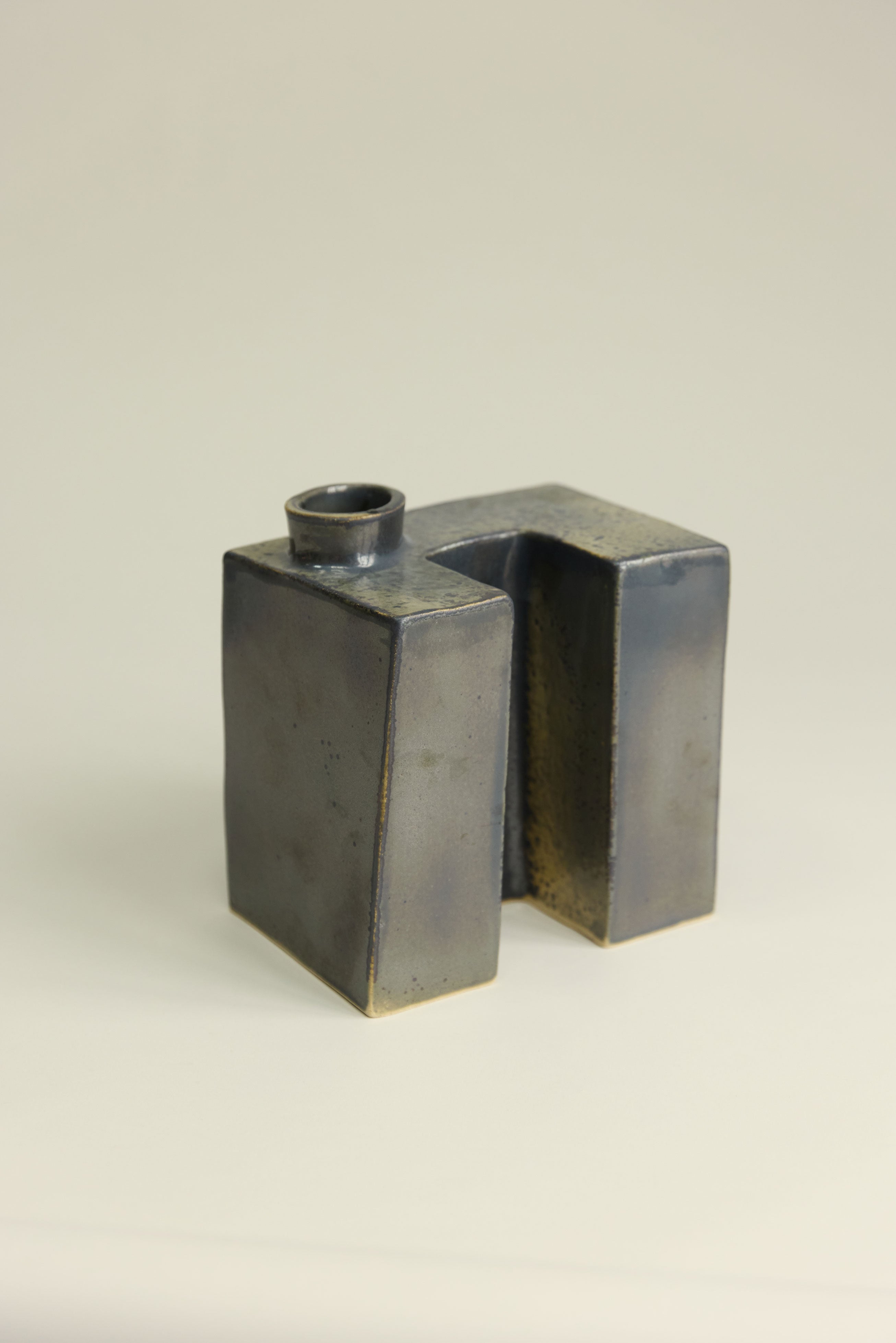 Brutalist Medium Glossy Ceramic Vase