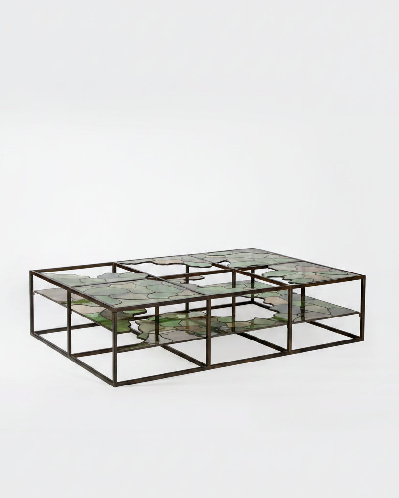 IRATY coffee table Vitrail church glass by MERCOEUR EDITION | The Oblist