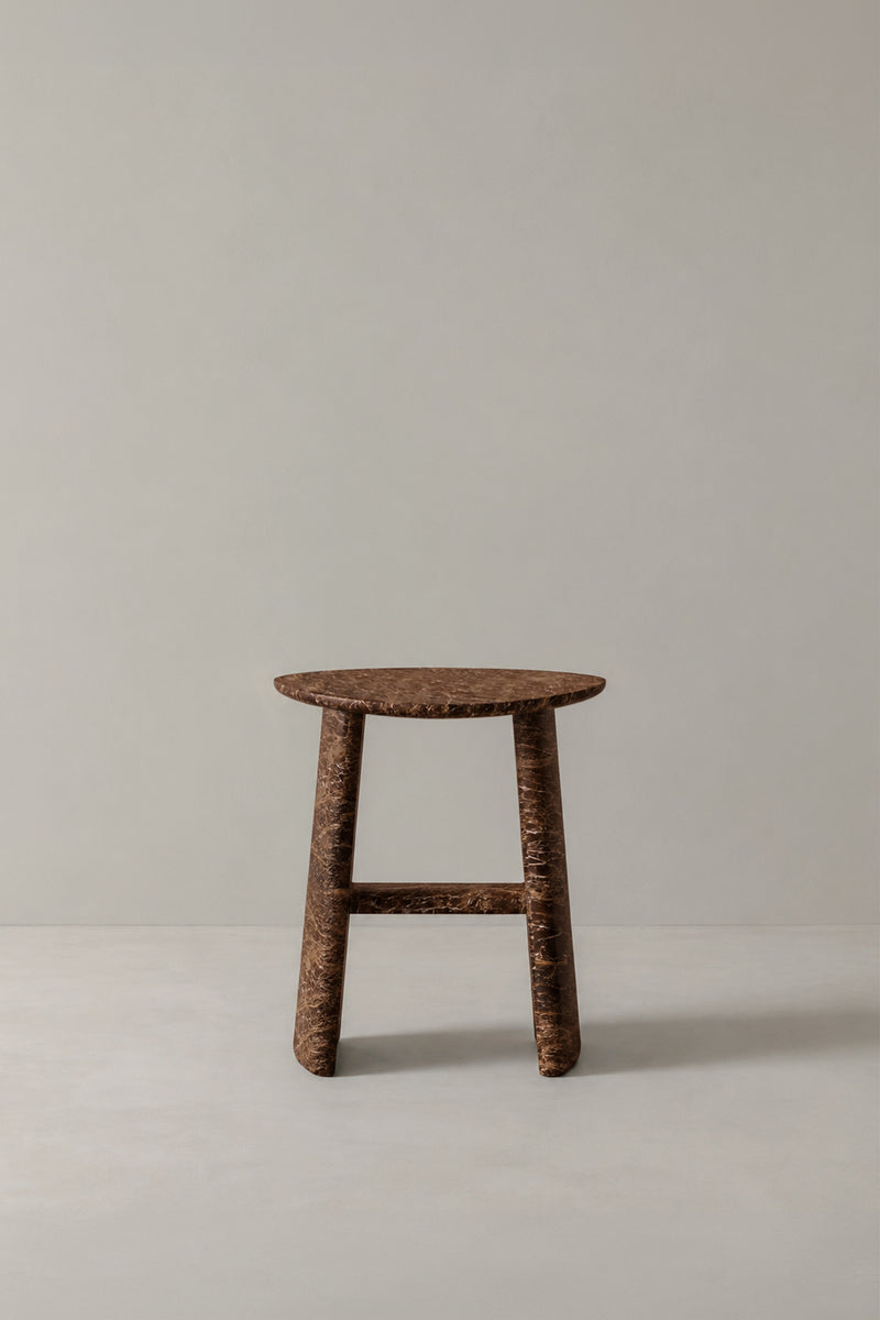 Marble LEIRIA stool — detail view