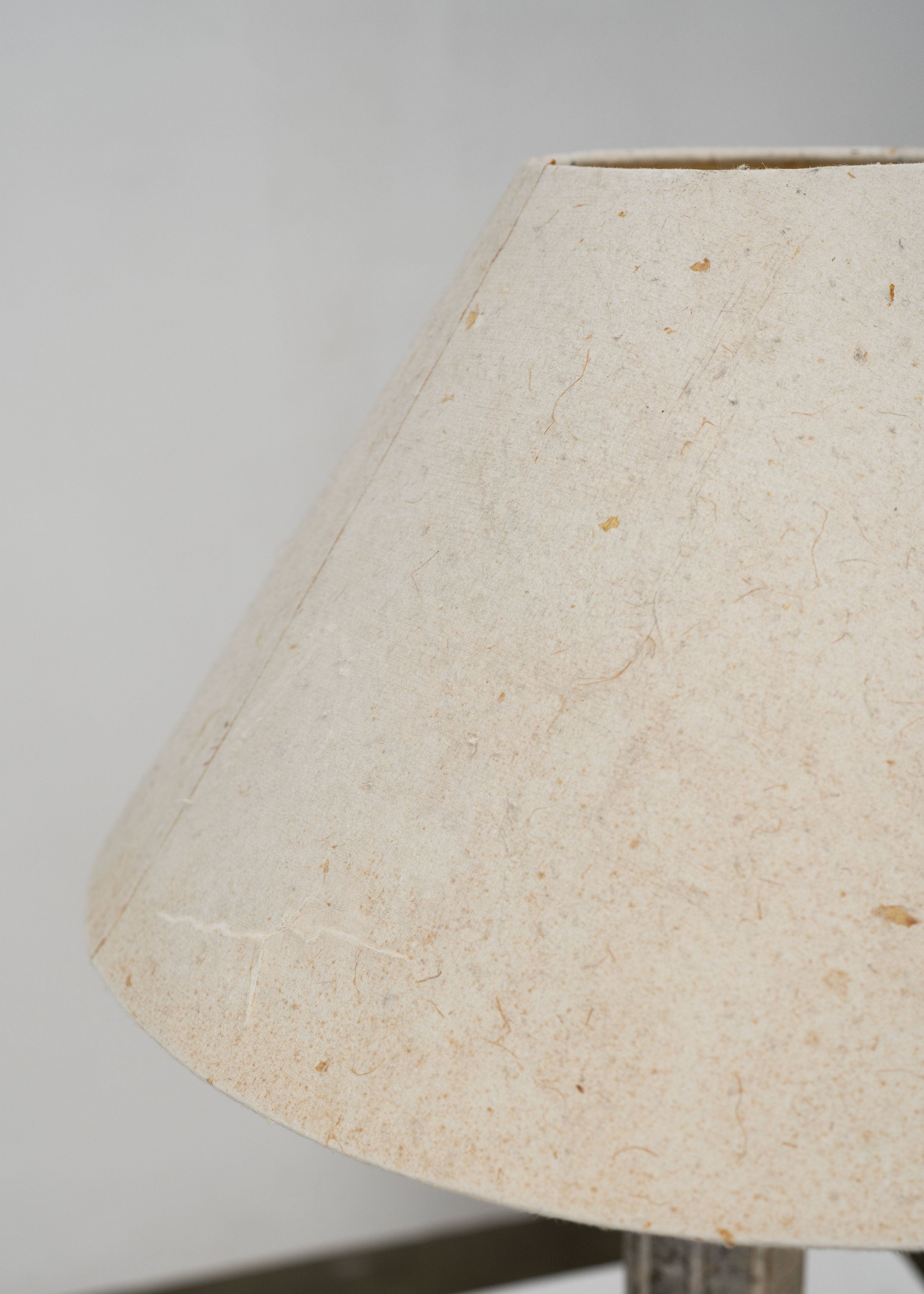 Postmodern Stone Column Table Lamp — back view of textured shade
