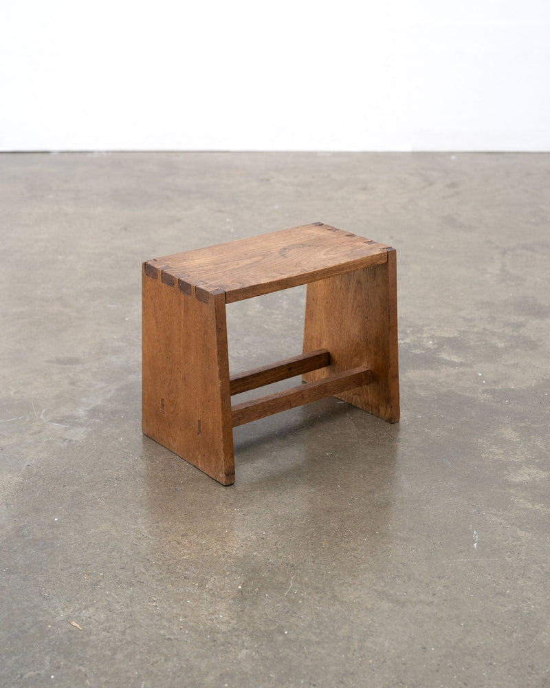 Small Modernist Oak Side Table / Stool, c.1930 by Tom Bogle | The Oblist