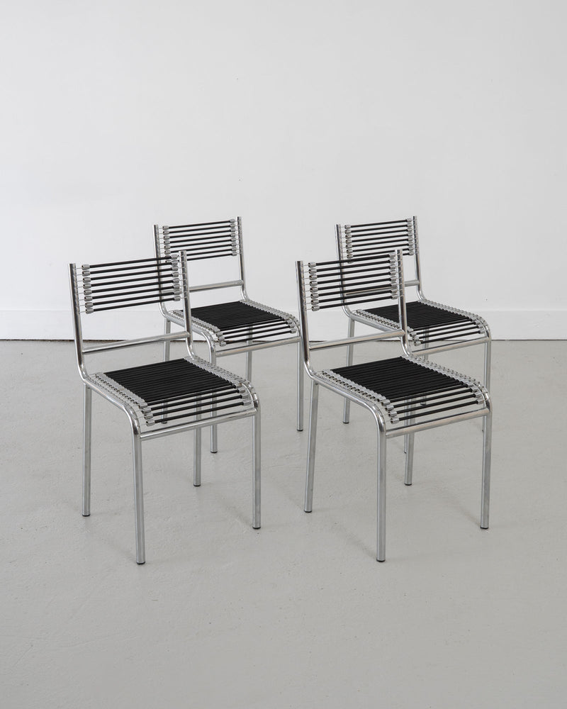 Four Sandows Chairs by René Herbst, c.1980 by Tom Bogle | The Oblist