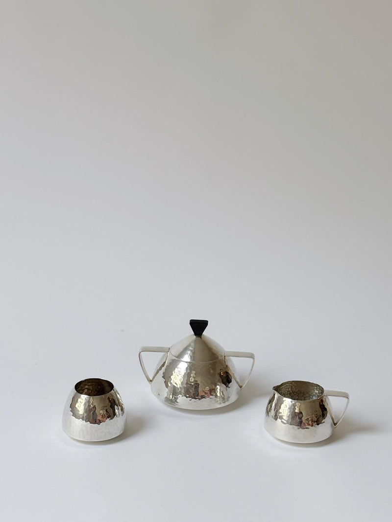 Art Deco Silver Plated Tea Set, Netherlands by Huerto | The Oblist