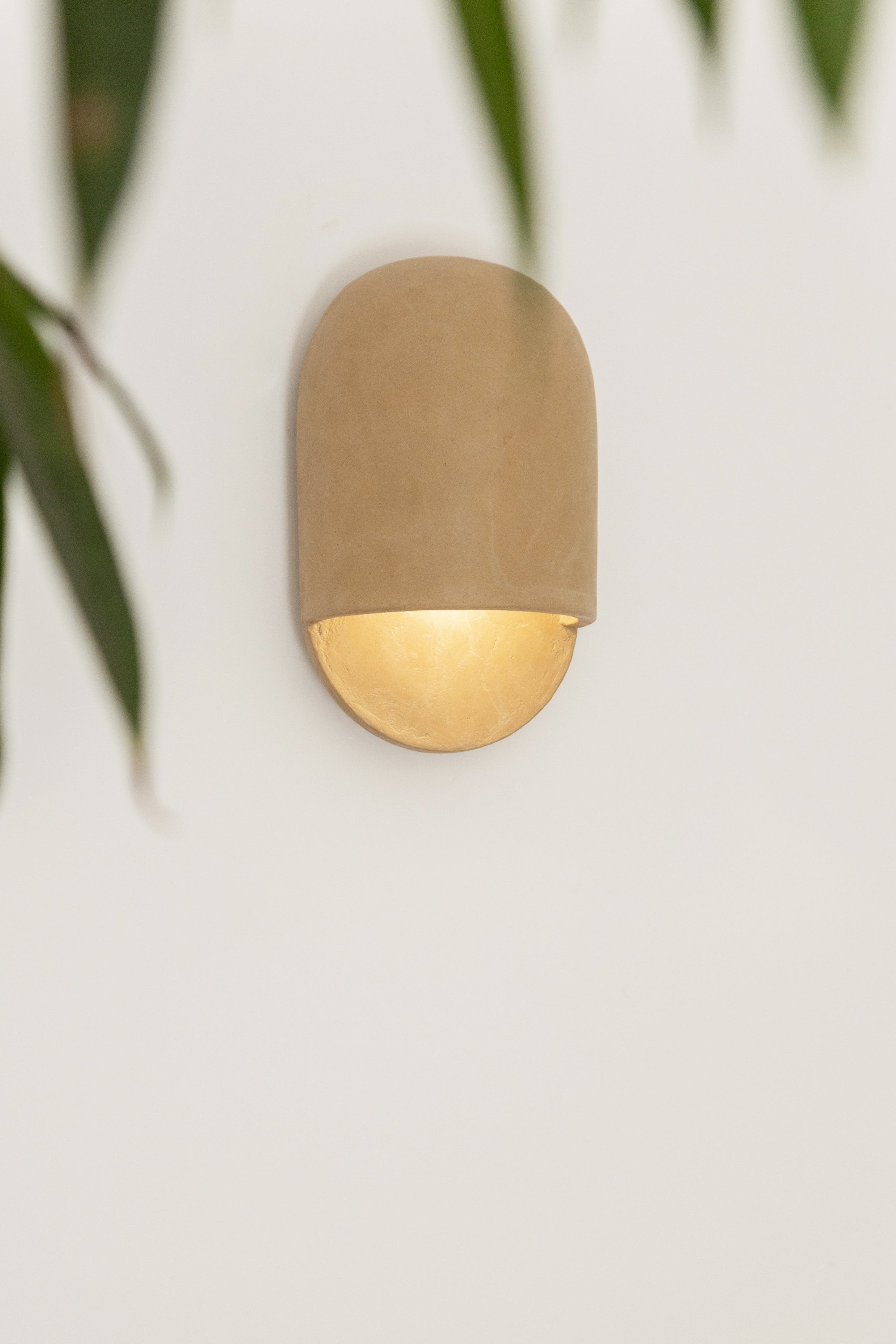 Tera Sconce Lime Plaster — alternate view