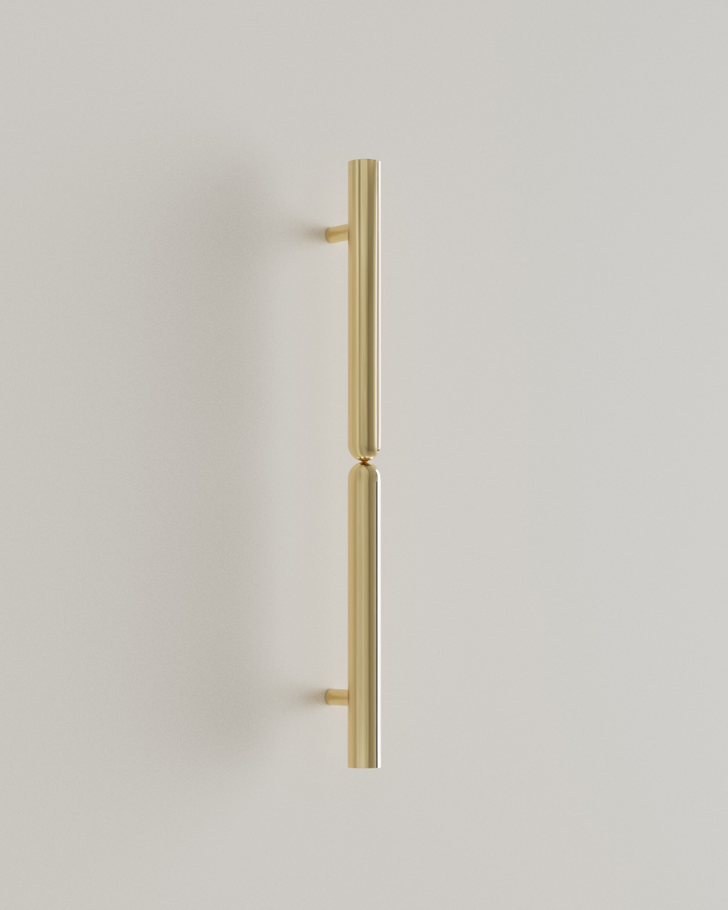 TOTEM Appliance Pull — side view of polished brass finish