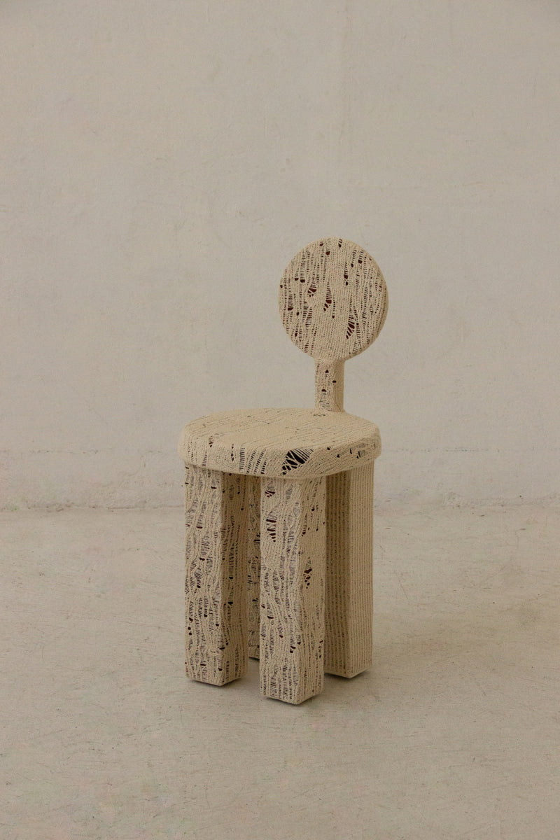Knitted Chair x '2am Close' by Curtis Bloxsidge | The Oblist — handcrafted textured fabric