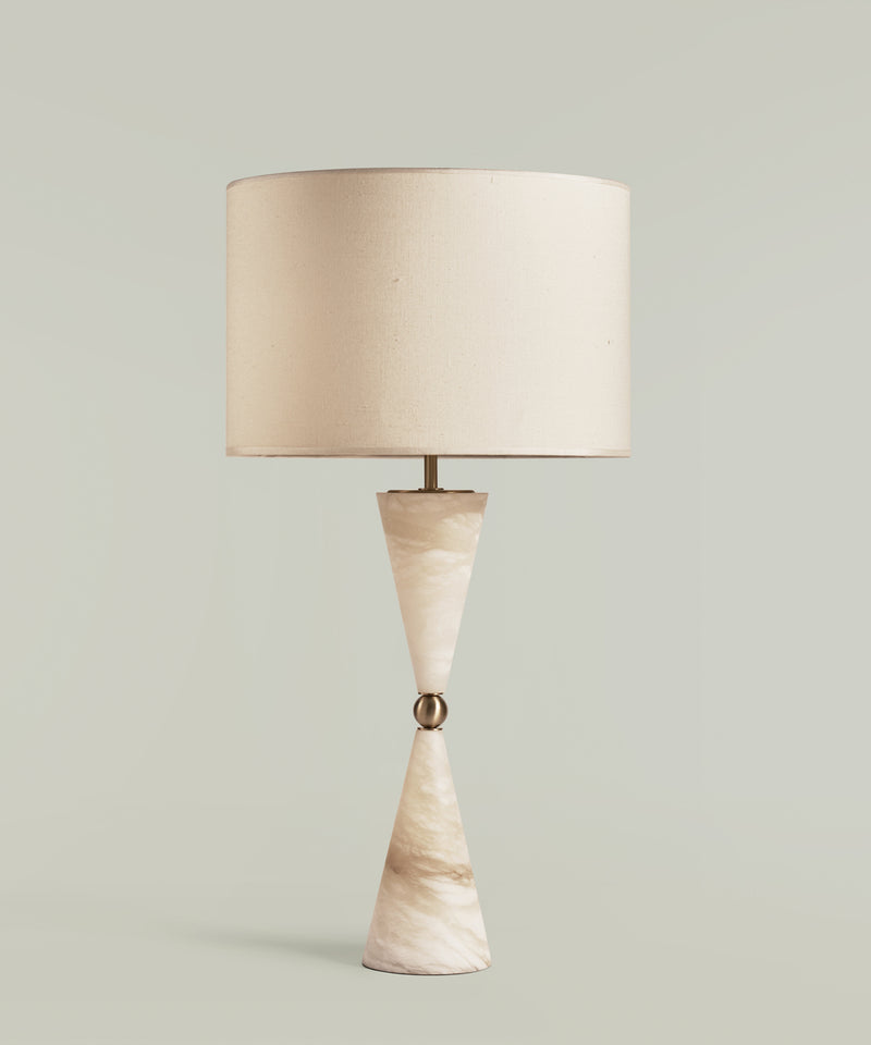 SILHOUETTE Table Lamp in alabaster and satin brass by MATLIGHT Milano | The Oblist