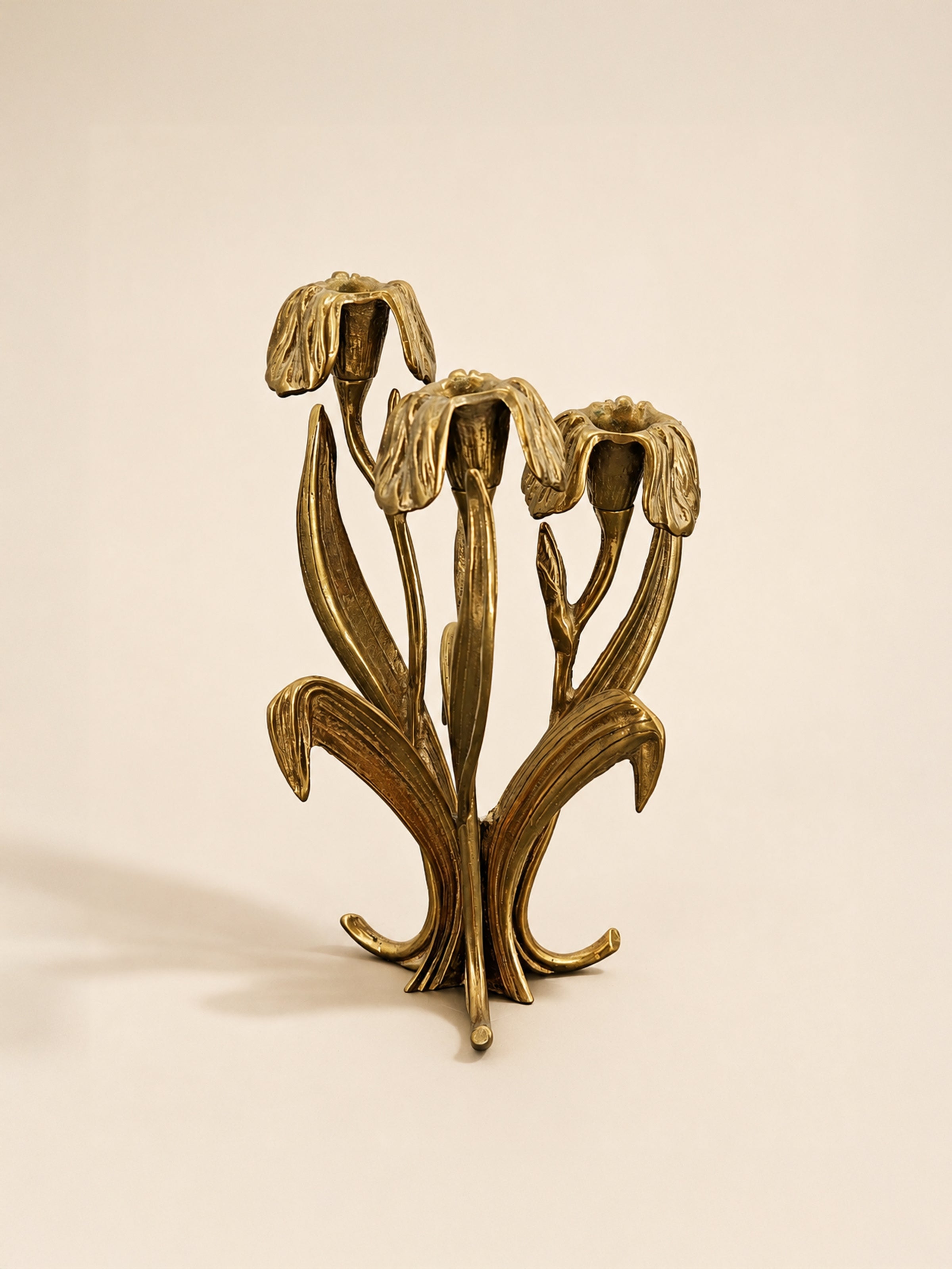 Italian Brass Candleholder by Antonella Saviato - 1960s — detail view