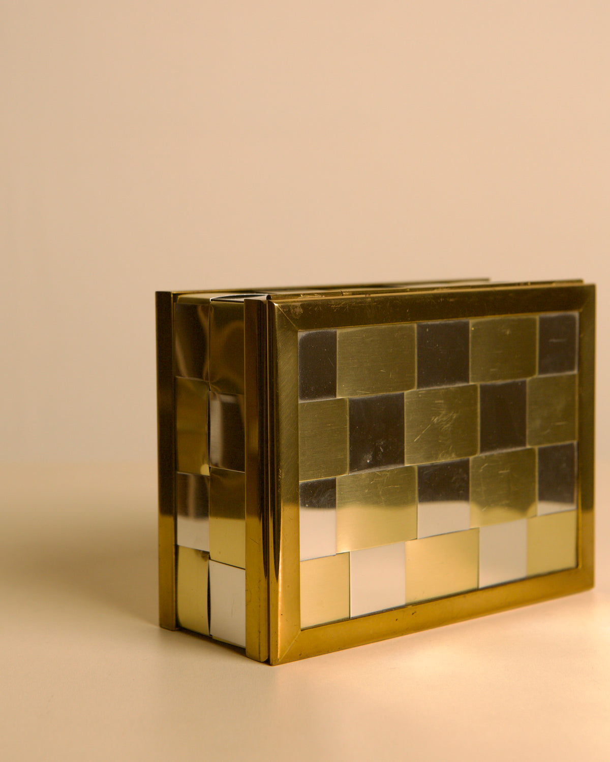 Italian woven gilt and silvered metal box, 1970s — in context
