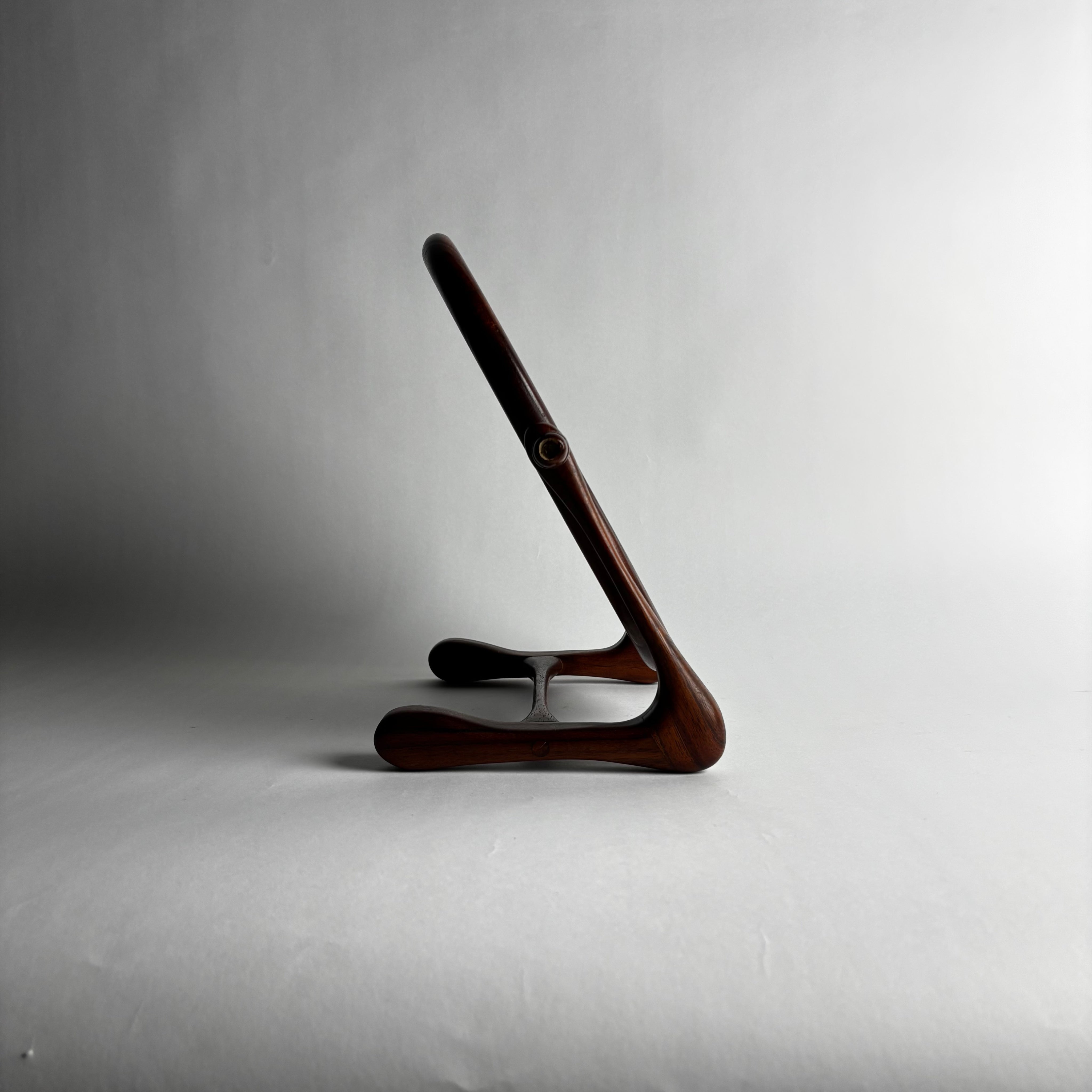Studio Craft Vanity Mirrors in Wood and Walnut — detail view