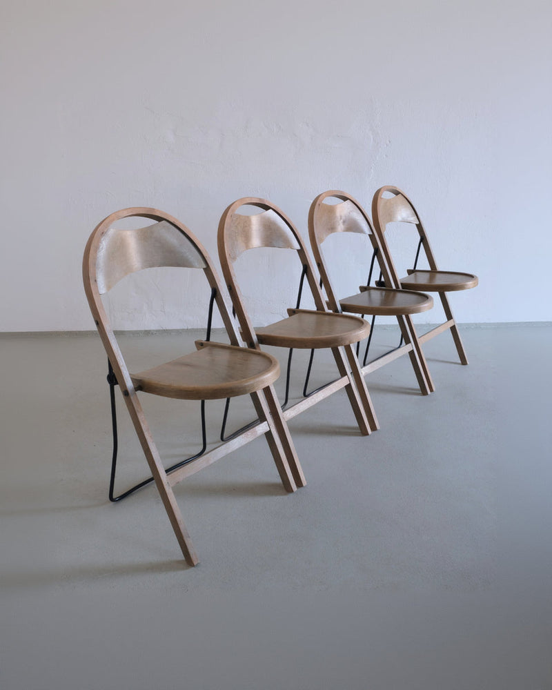 4 Folding Chairs by Uno Åhrén for Gemla | Sweden | 1930s by Veter Vintage | The Oblist