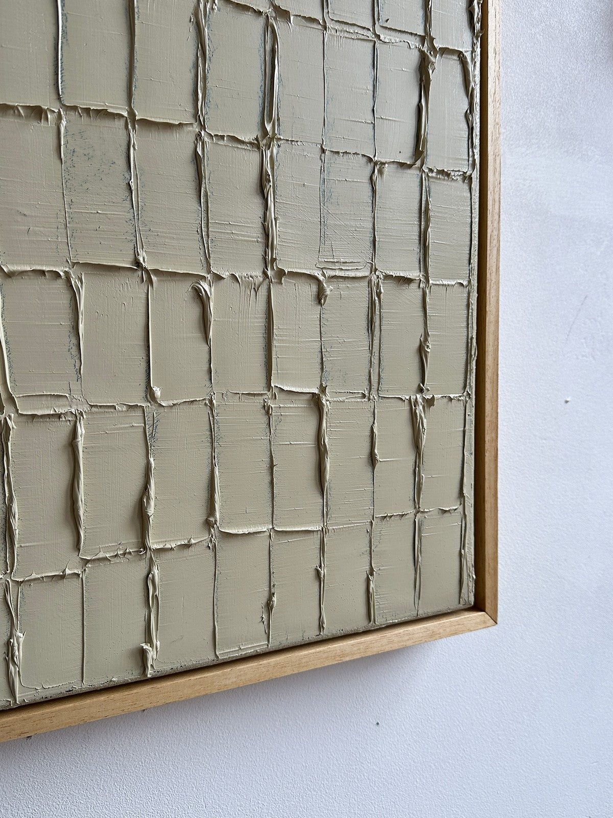 Buff Titanium - Heavy Strokes' Painting — close-up of textured beige surface