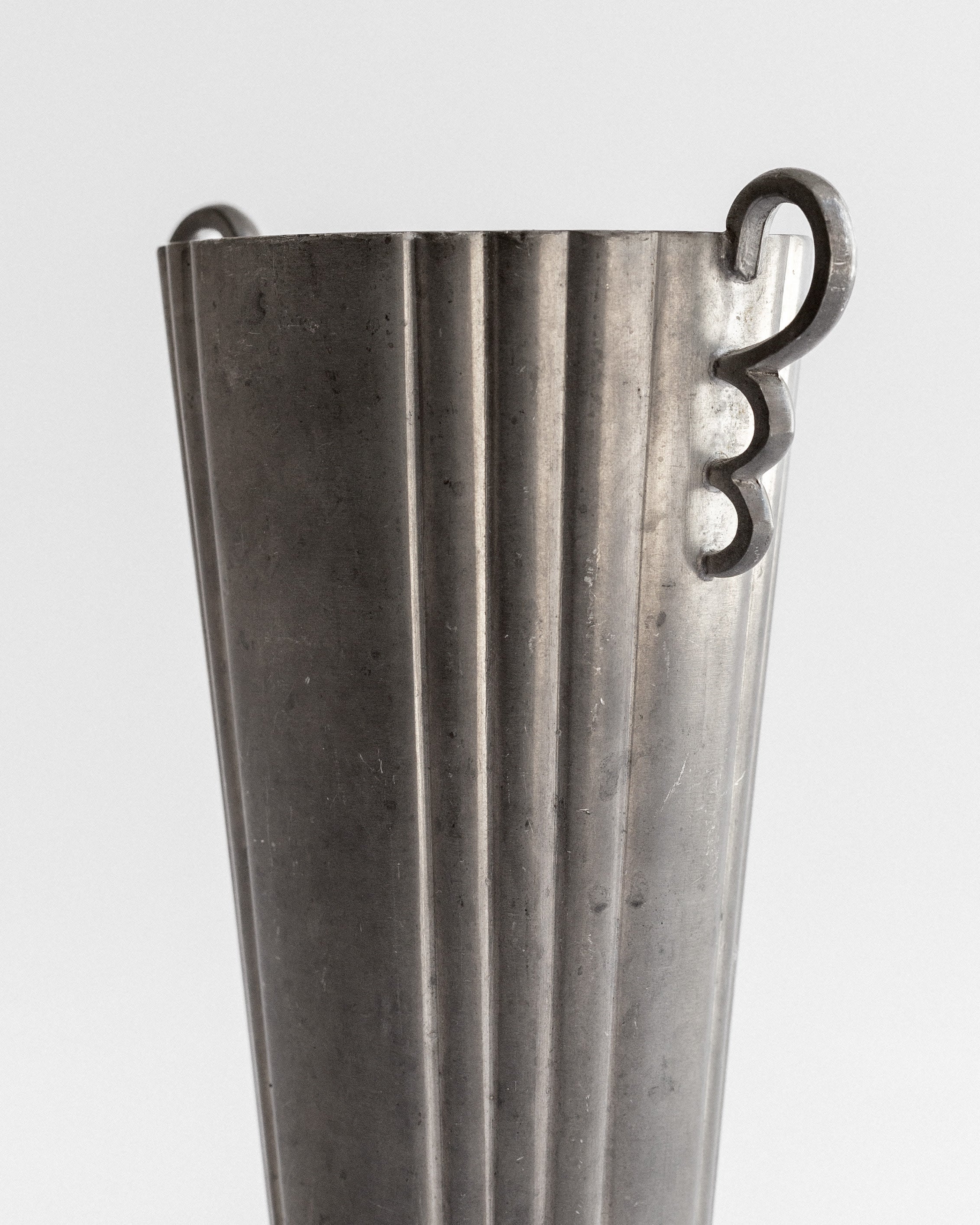 Modernist Pewter Vase by Sylvia Stave, 1935, Sweden — lifestyle setting