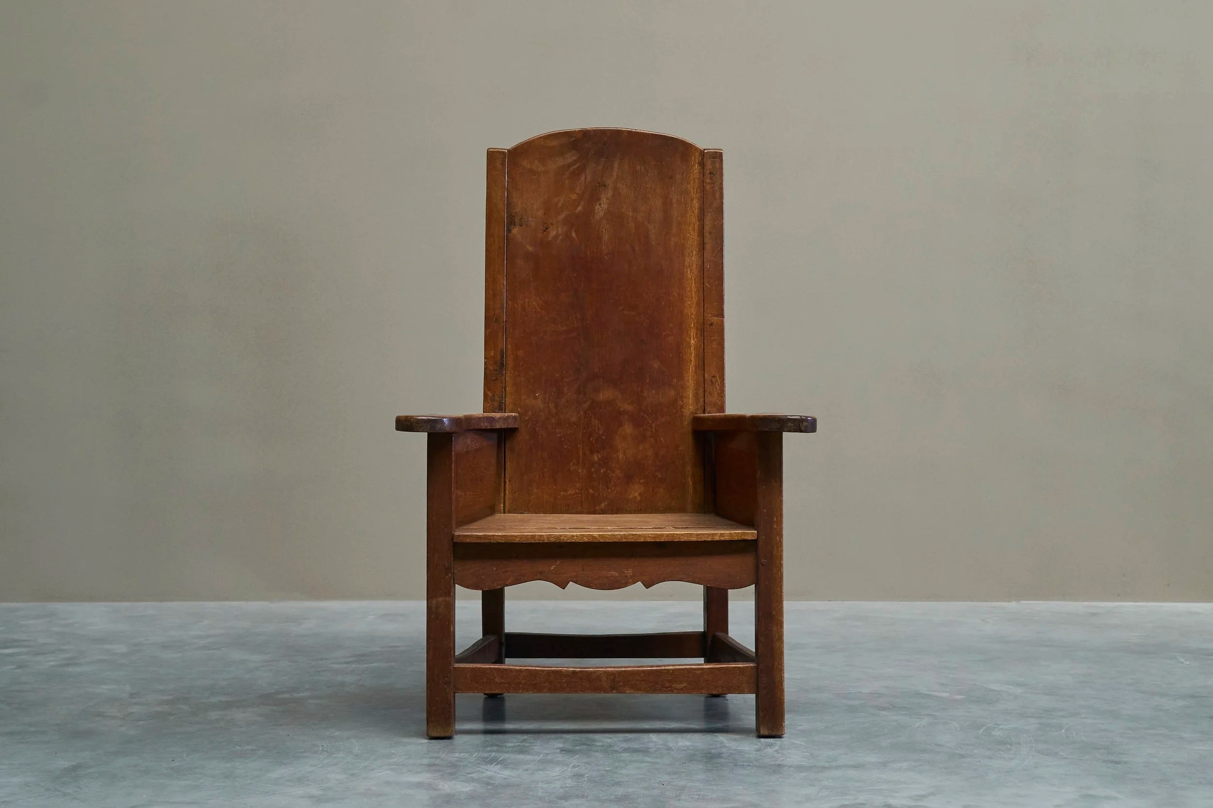 Wonderful Antique Armchair in Solid Oak Europe 19th Century — lifestyle setting