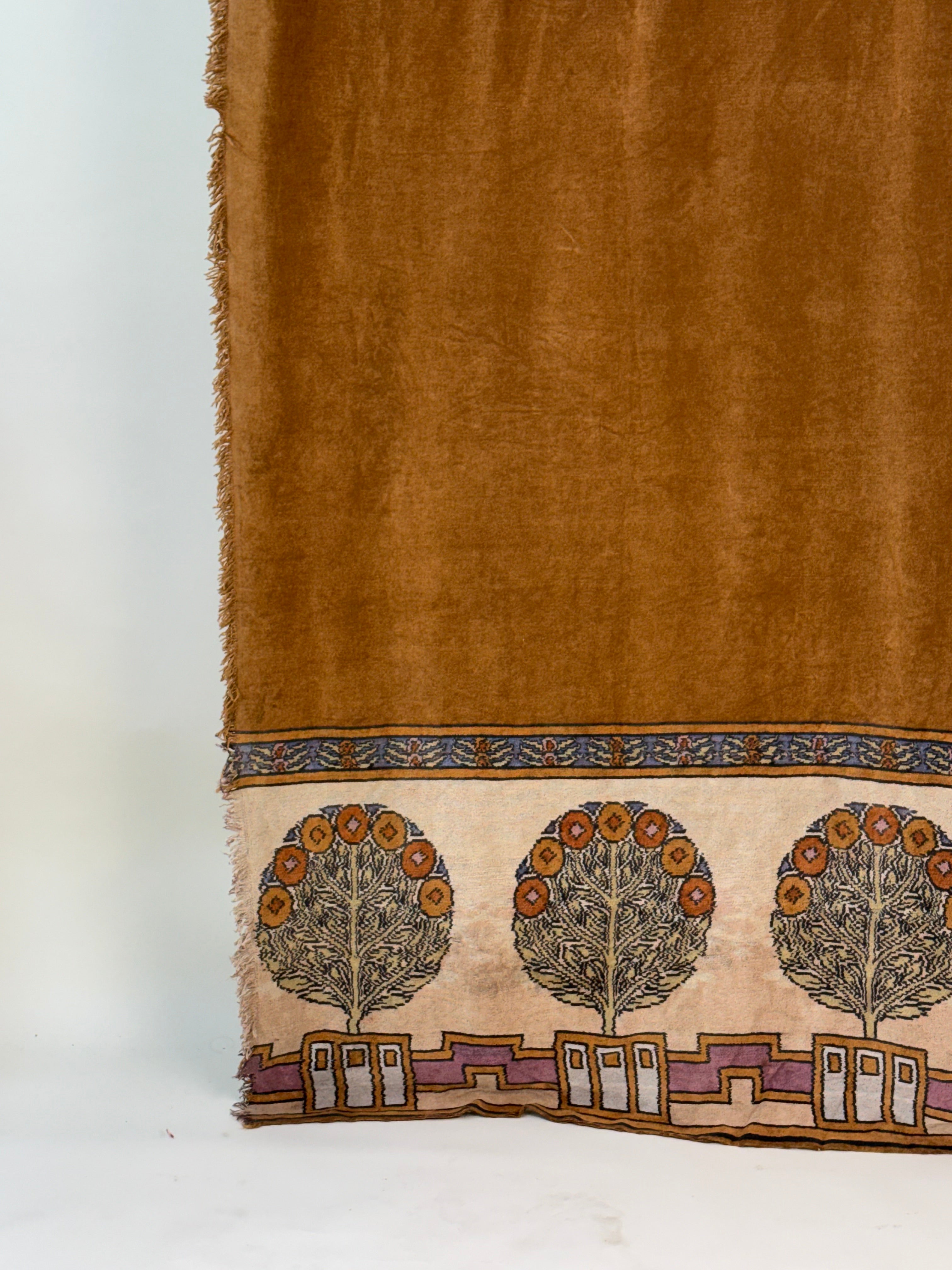 Arts & Crafts Chenille Curtain c.1900 — close-up