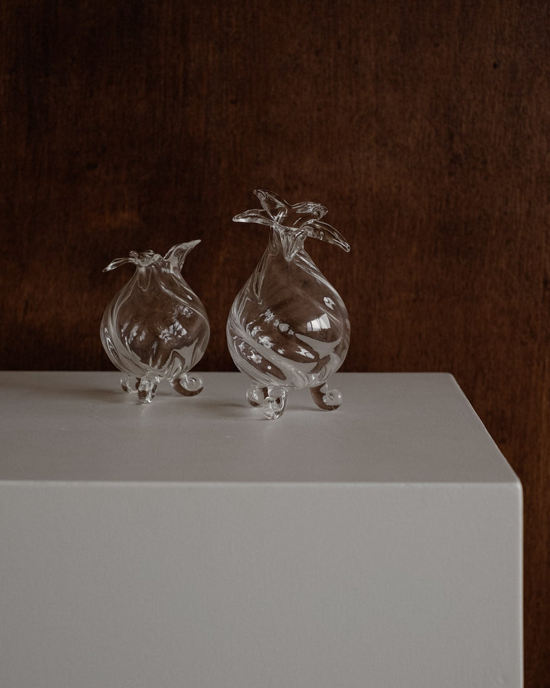 Mouthblown Glass Vase Set of 2 by septembre studios | The Oblist — clear glass, handcrafted