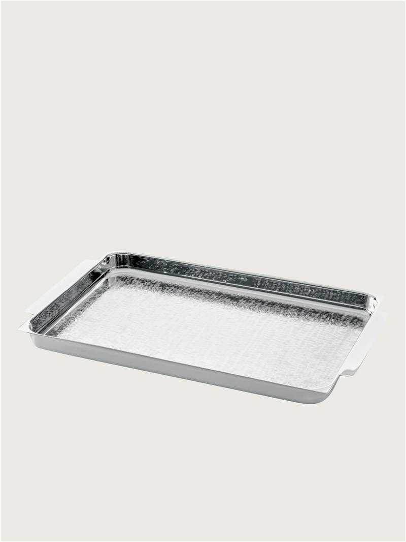 Grace silver-plated Rectangular Tray by zanetto | The Oblist — handcrafted metal design