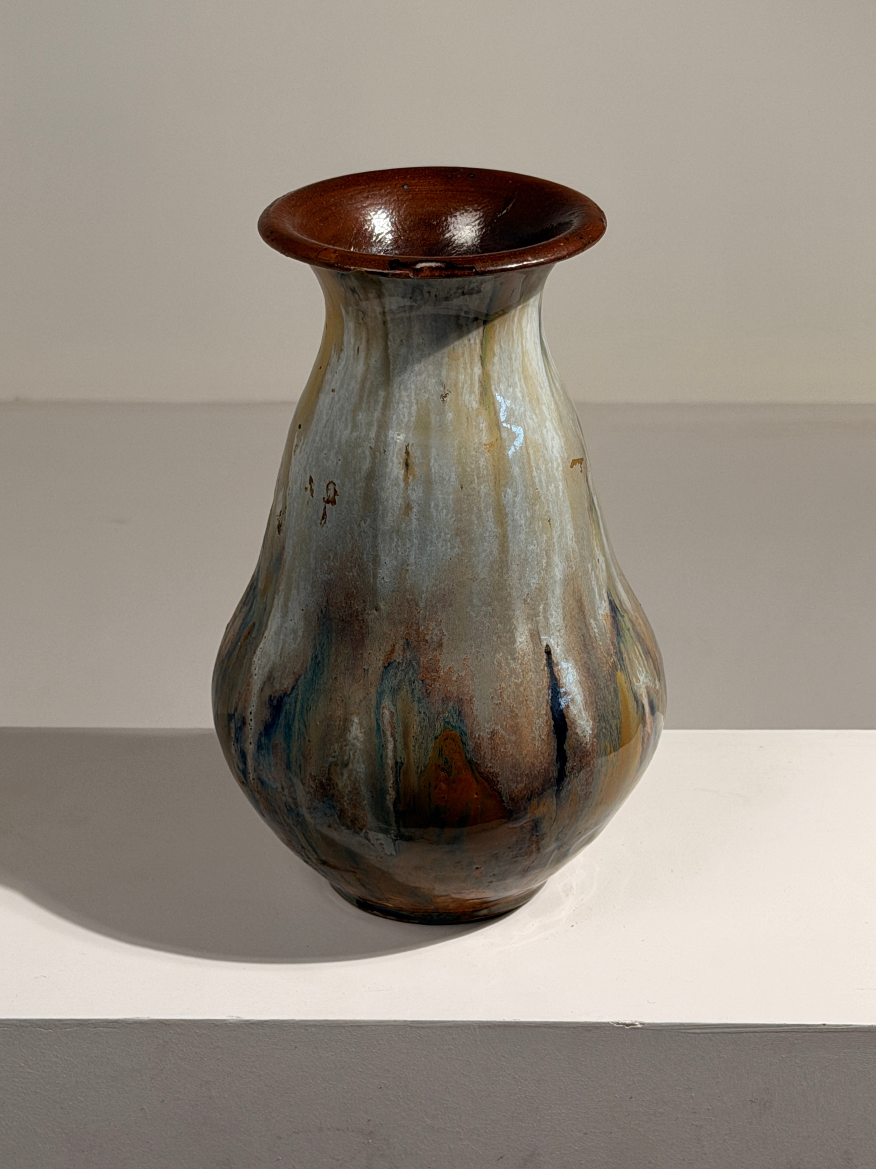Large ceramic vase by Léon Lempereur, France, circa 1920 — side angle