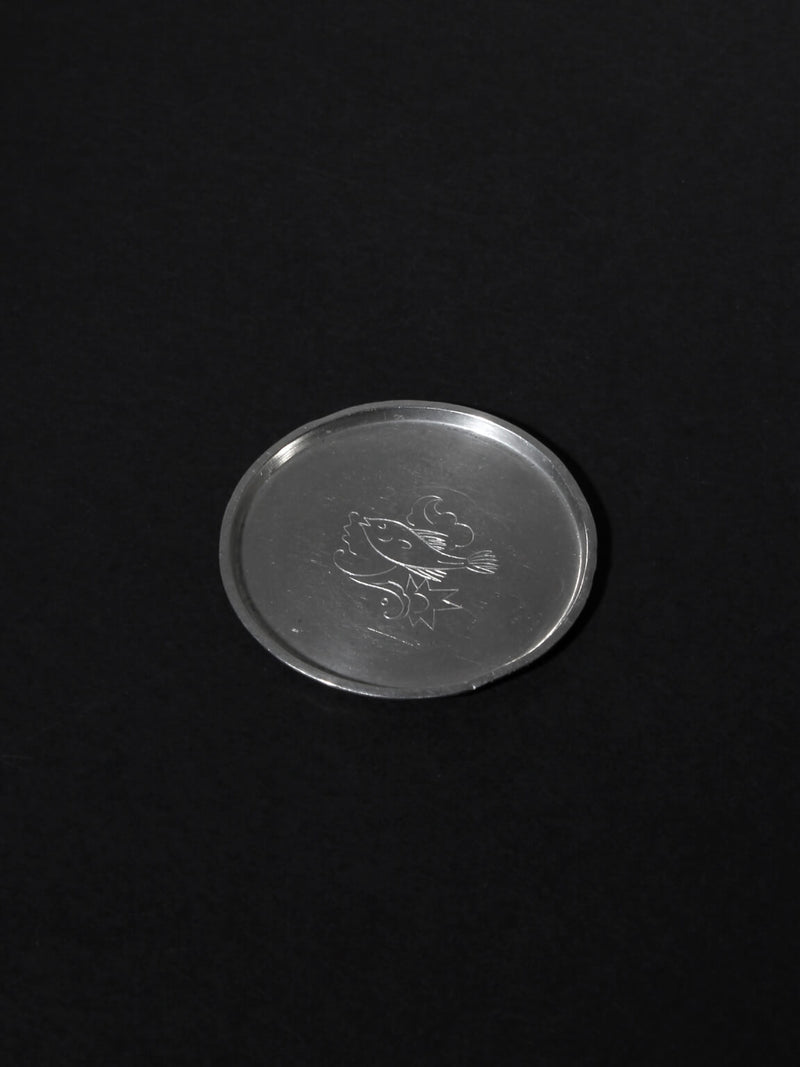 Just Andersen Art Deco Pewter Coaster With Fish Motifs, Denmark, 1933 — detail view