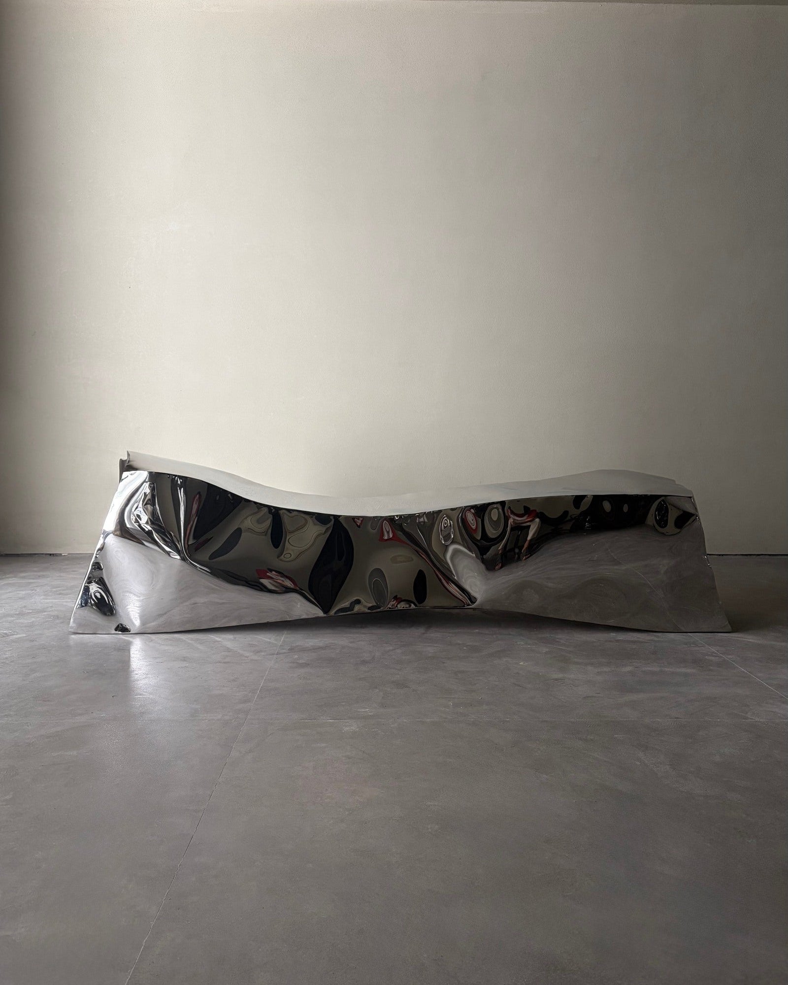Stainless Steel Bench - Monolith Series by Nitush Aroosh — alternate view