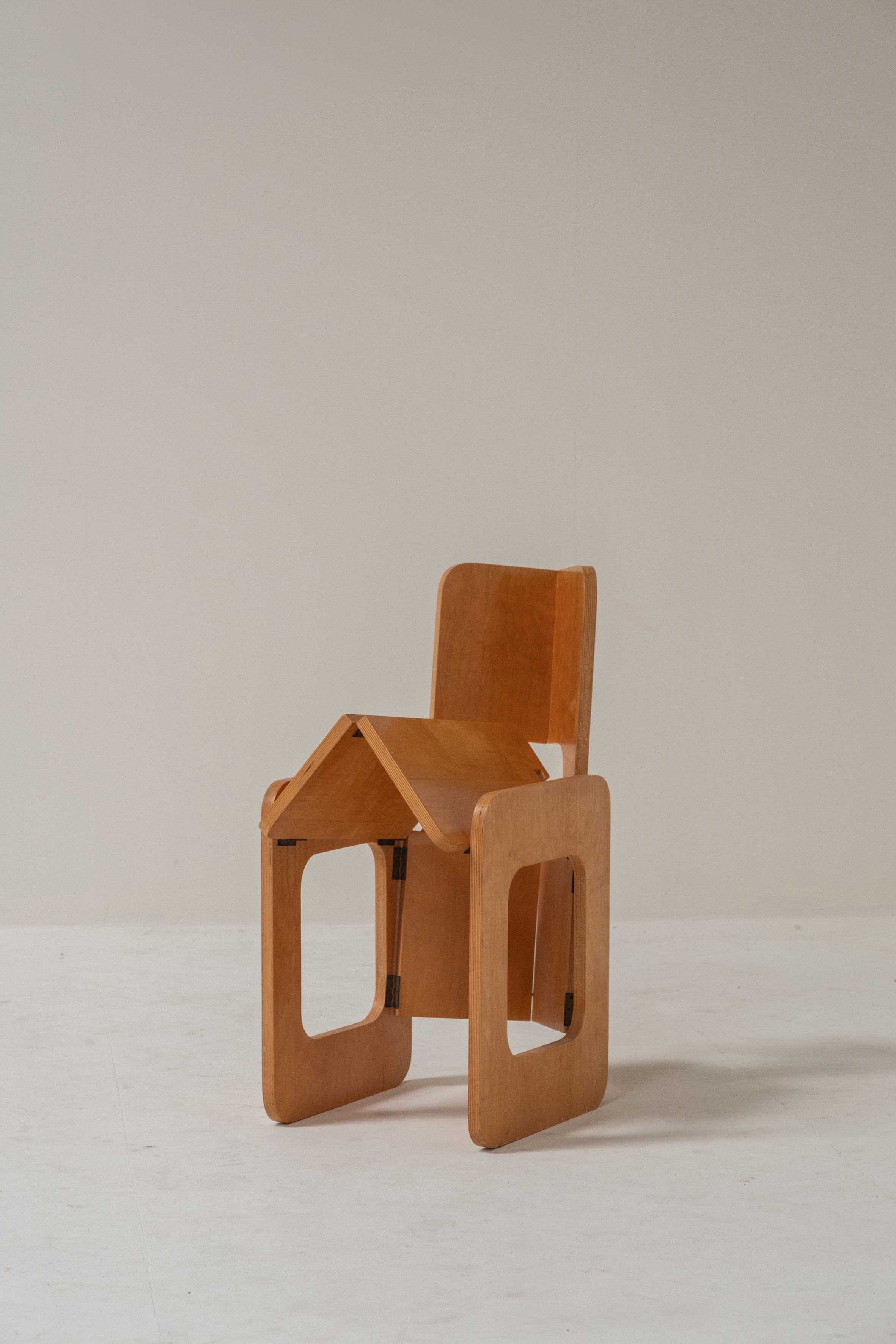 Folding ‘La Prora’ Chair by Anonima Design for Bonetto, Italy, 1970s — side angle