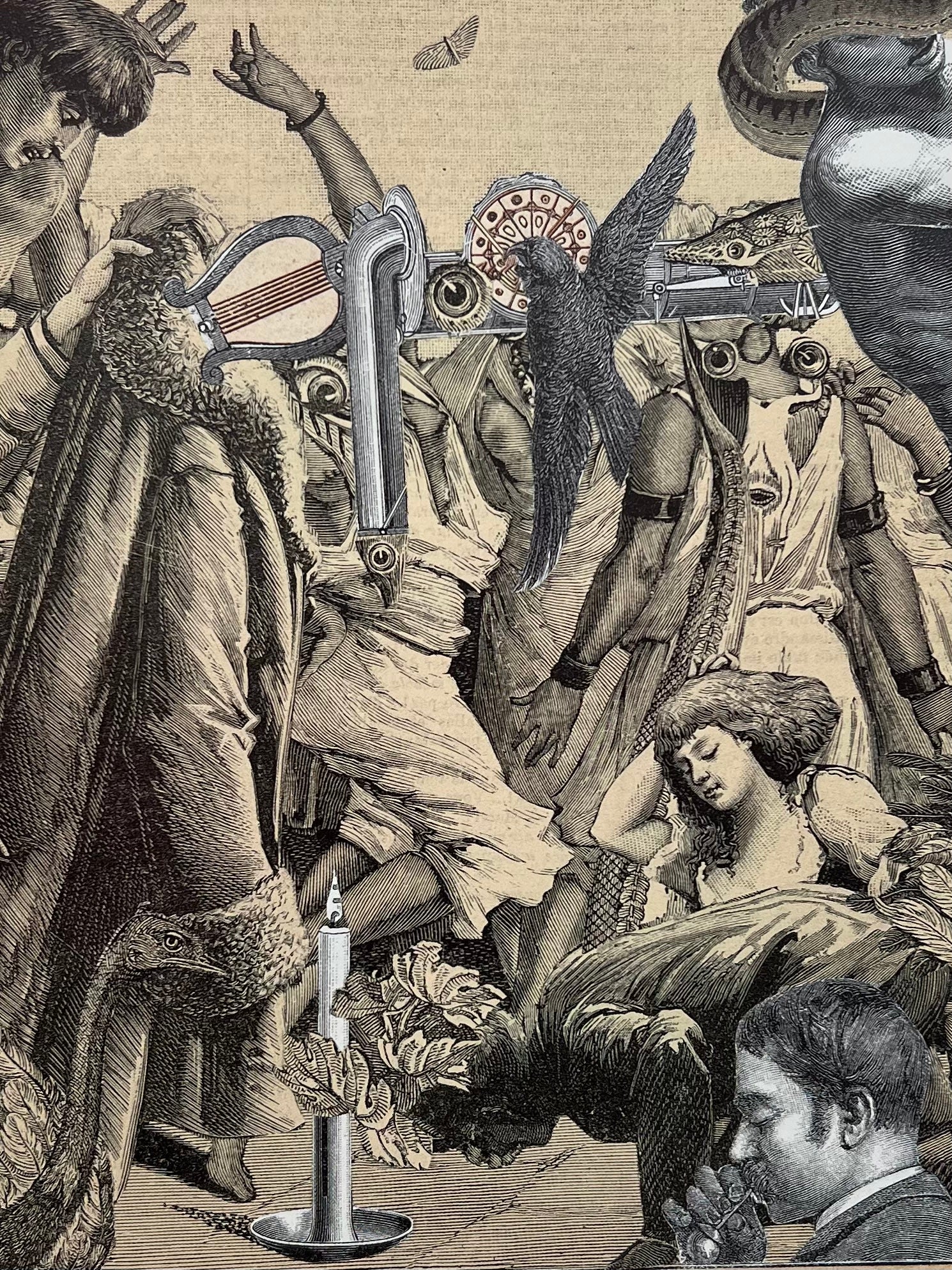 Max Ernst-Collagen by Werner Spies, 1988 - Vintage Art Book — detail view