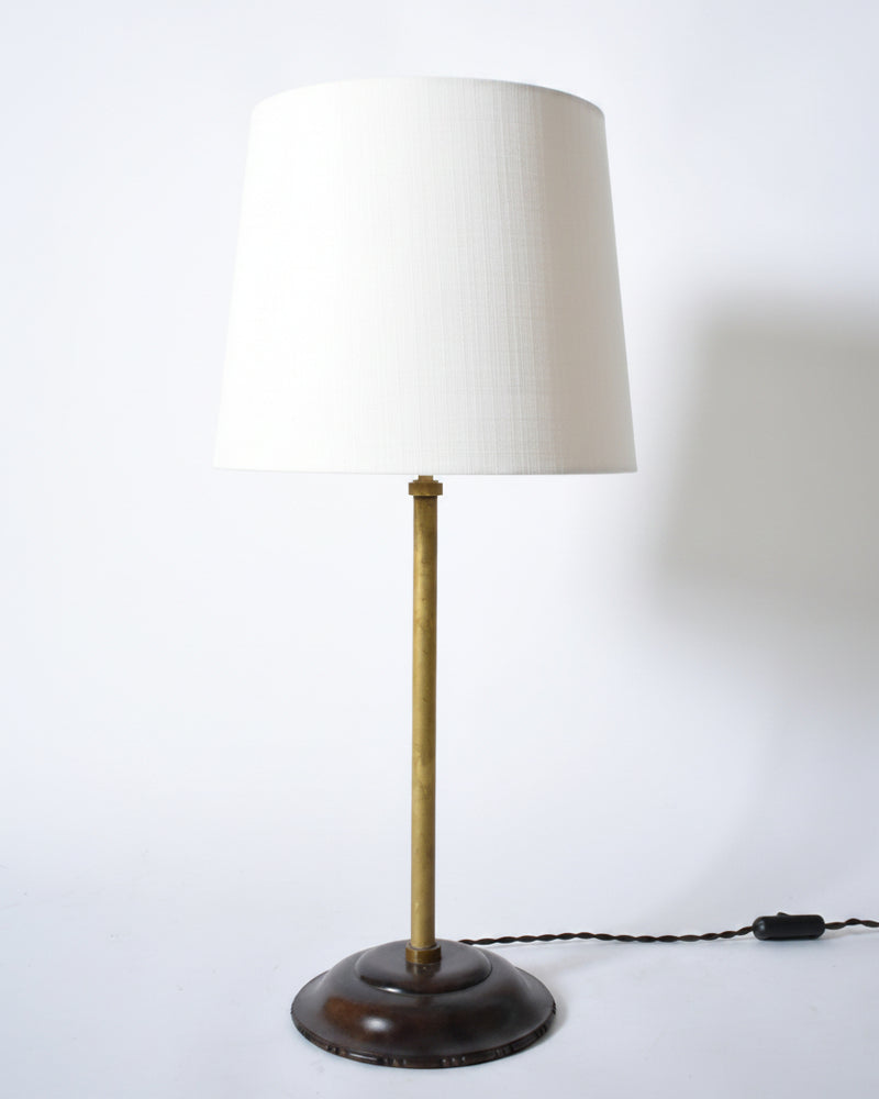 Brass and Wood Viennese Secession Lamp by Barracuda Interiors | The Oblist