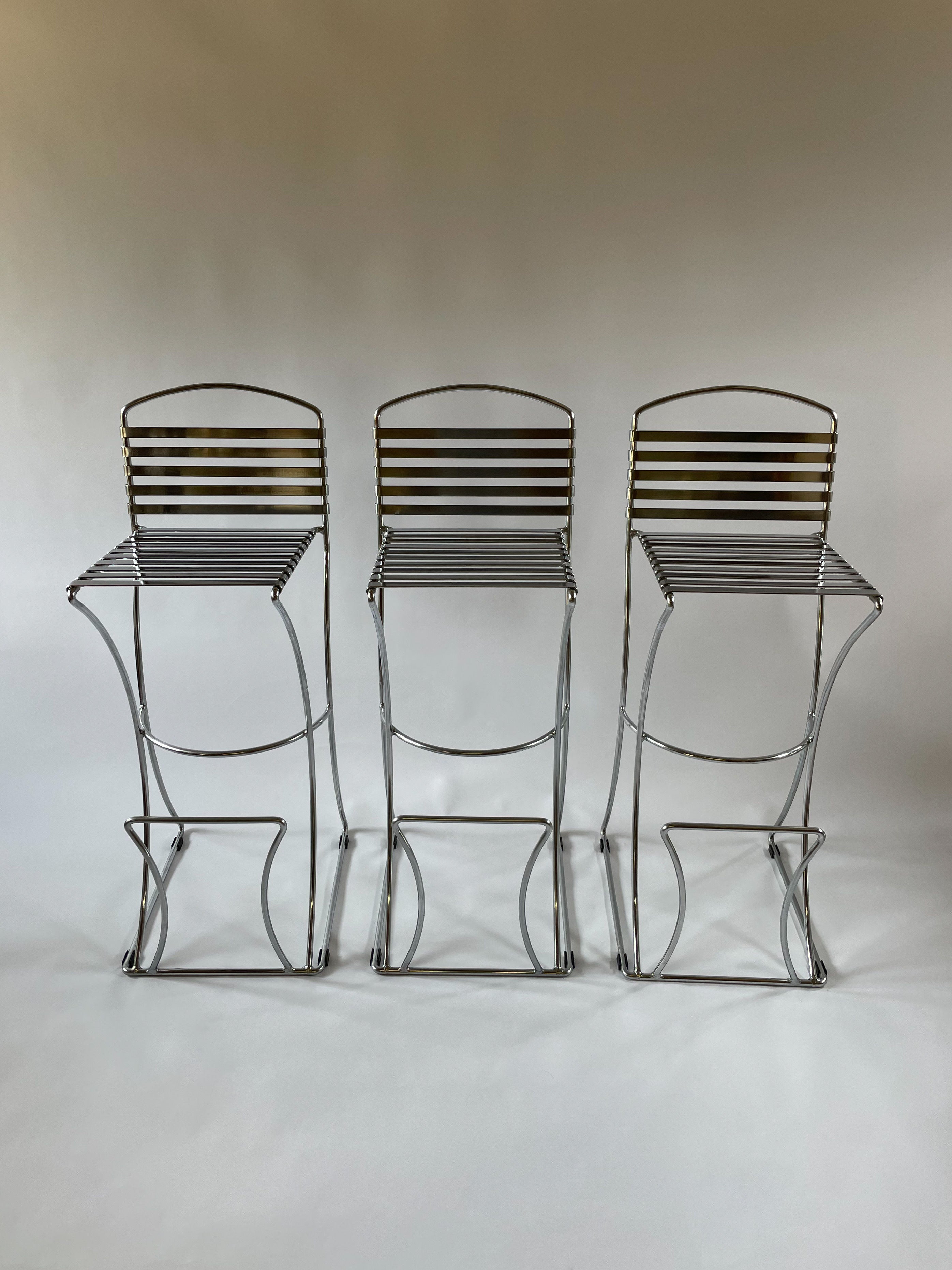 Stool By Till Behrens for Schlubach in Chrome and Steel | The Oblist — modern chrome design